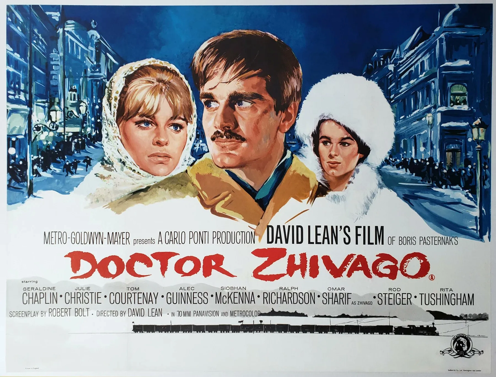 Geraldine Chaplin, Julie Christie, and Omar Sharif in Doctor Zhivago (1965)