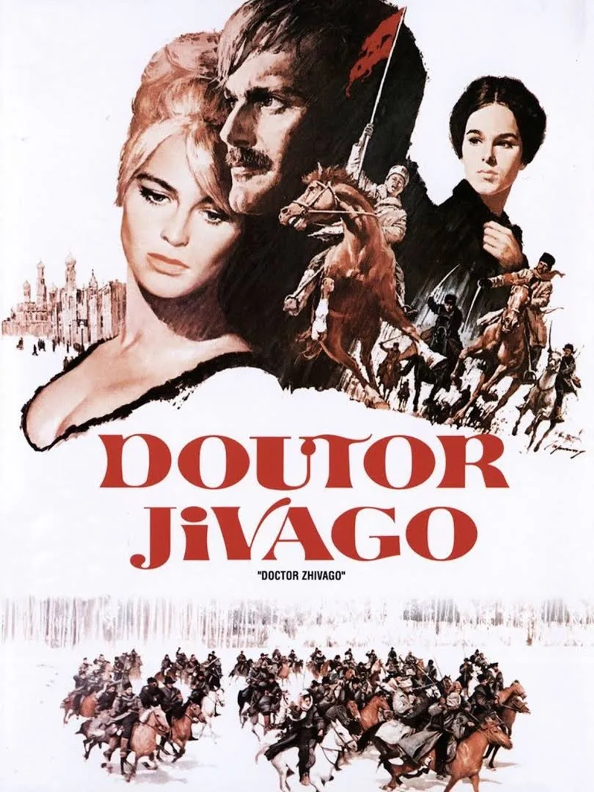 Geraldine Chaplin, Julie Christie, and Omar Sharif in Doctor Zhivago (1965)