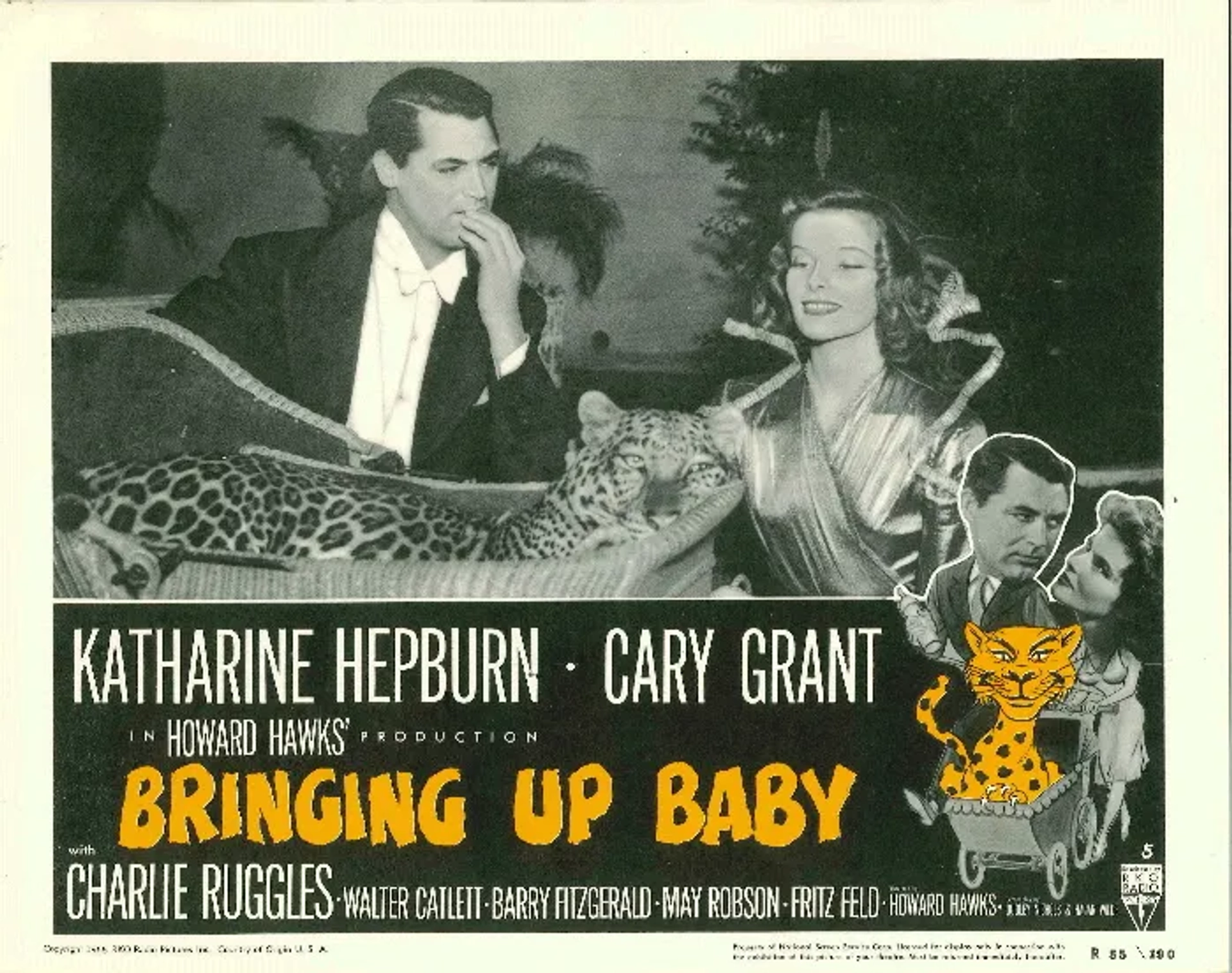 Cary Grant, Katharine Hepburn, and Nissa the Leopard in Bringing Up Baby (1938)