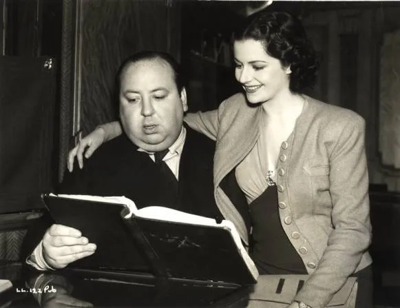 Alfred Hitchcock and Margaret Lockwood in The Lady Vanishes (1938)