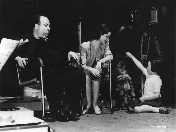 Alfred Hitchcock, Patricia Hitchcock, and Margaret Lockwood in The Lady Vanishes (1938)