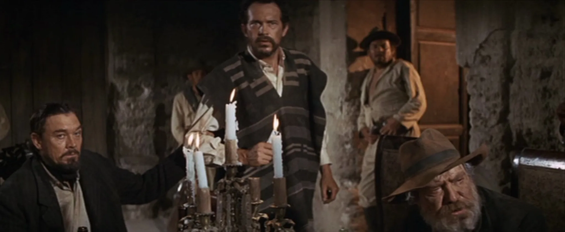 Ben Johnson, Edmond O'Brien, and Warren Oates in The Wild Bunch (1969)