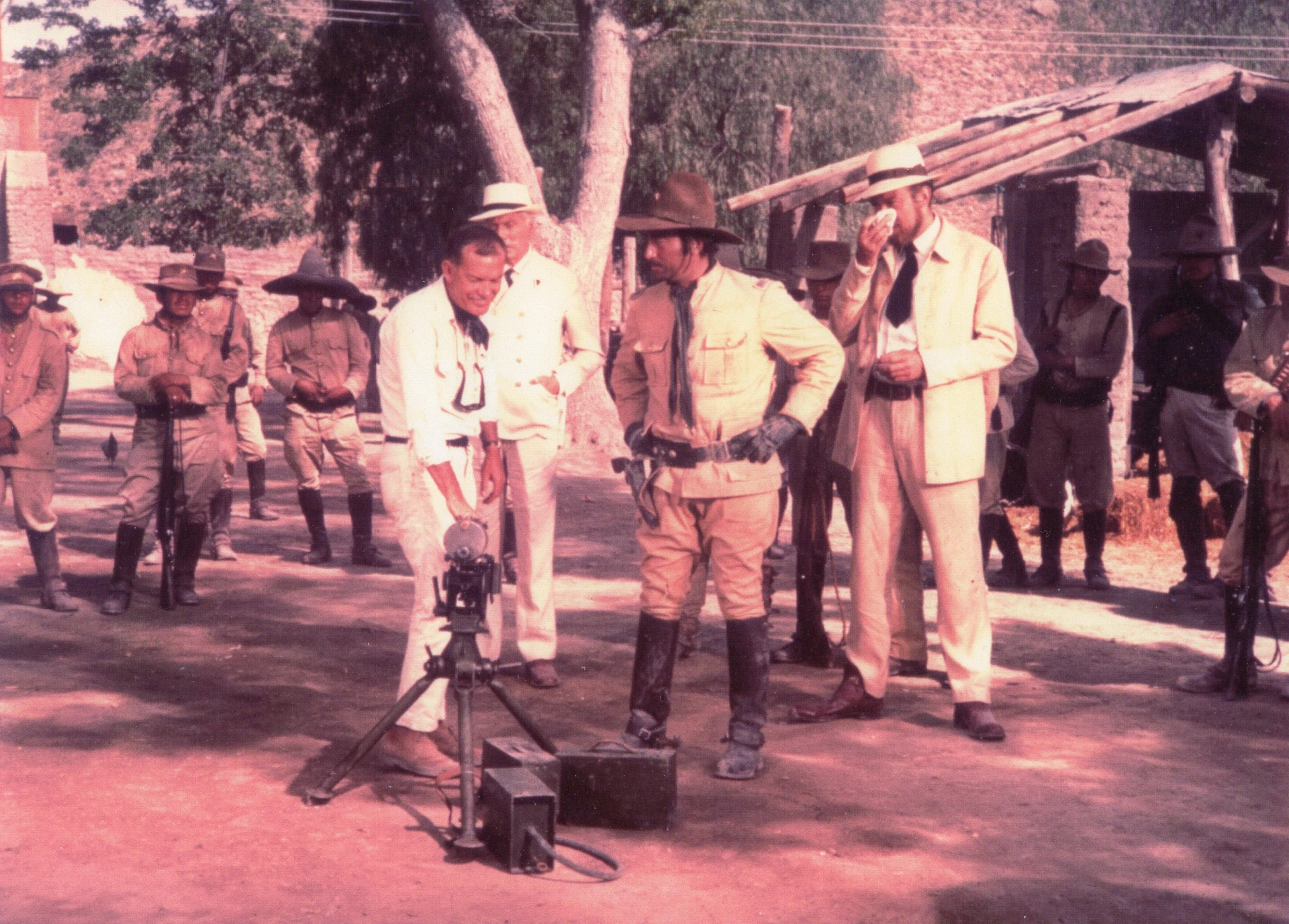 Sam Peckinpah, Ivan J. Rado, Jorge Russek, and Fernando Wagner in The Wild Bunch (1969)