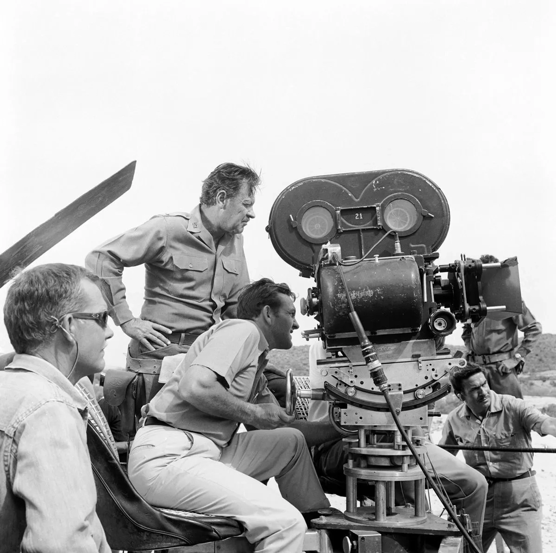 William Holden and Sam Peckinpah in The Wild Bunch (1969)