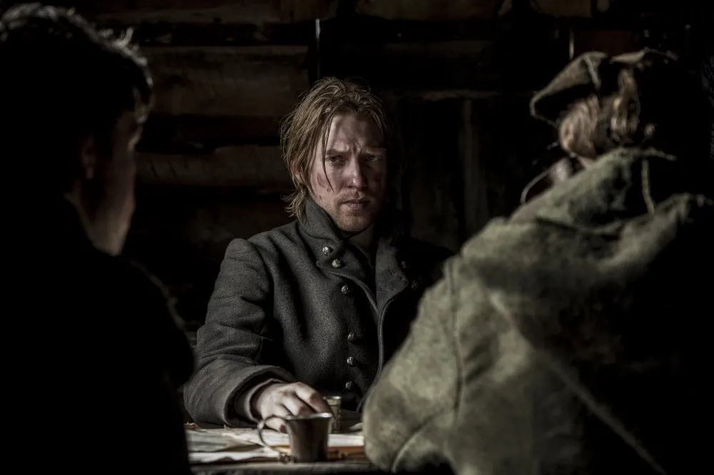 Tom Hardy, Domhnall Gleeson, and Will Poulter in The Revenant (2015)