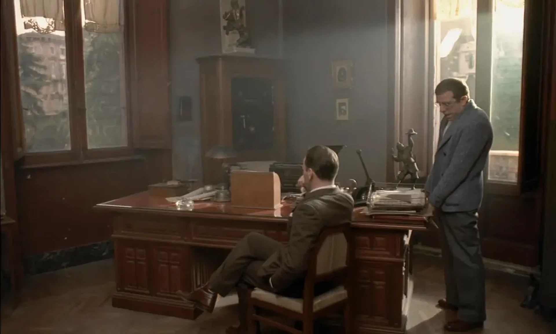 Jean-Louis Trintignant and Enzo Tarascio in The Conformist (1970)