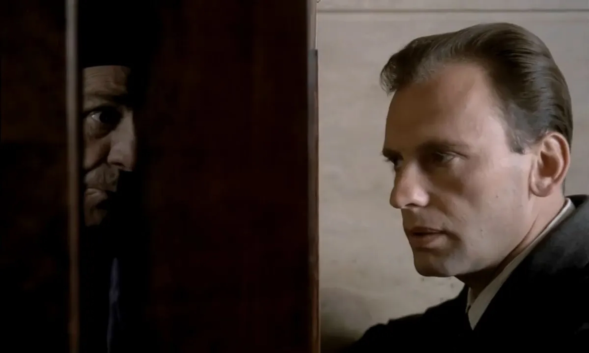 Jean-Louis Trintignant and Antonio Maestri in The Conformist (1970)