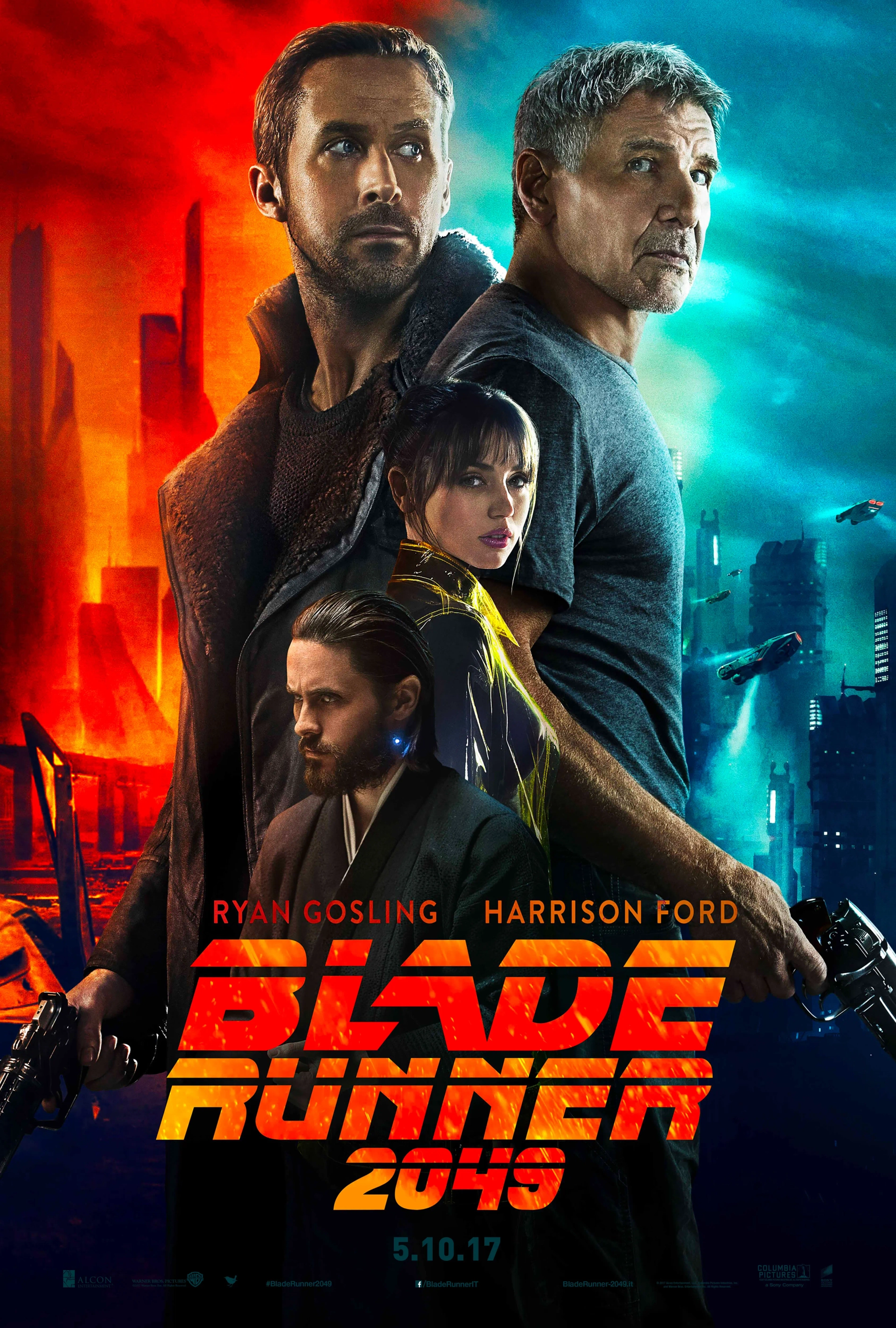 Harrison Ford, Jared Leto, Ryan Gosling, and Ana de Armas in Blade Runner 2049 (2017)