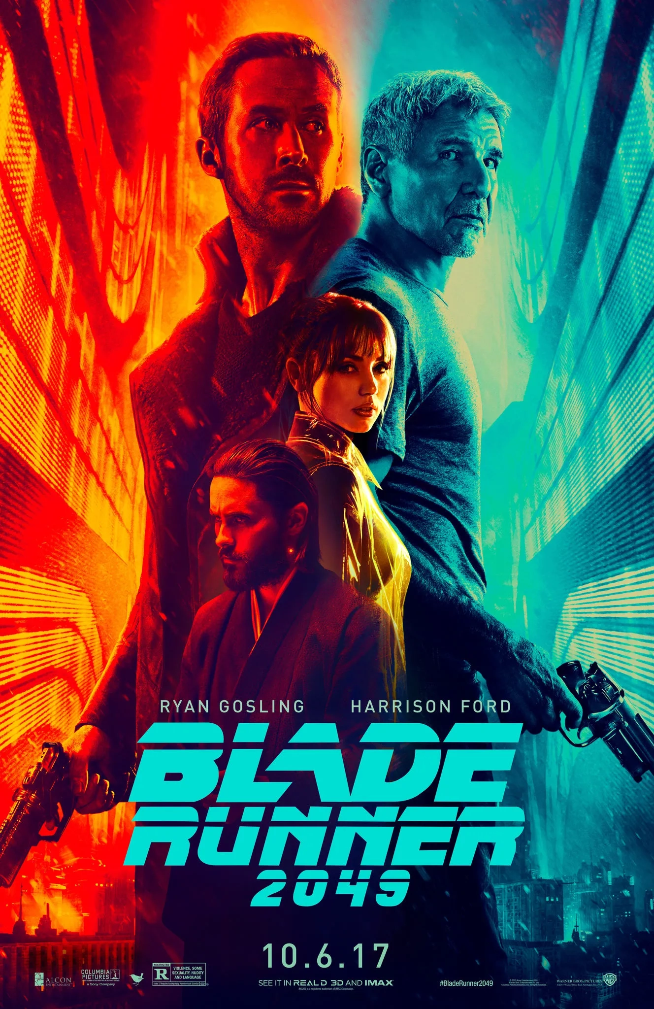 Harrison Ford, Jared Leto, Ryan Gosling, and Ana de Armas in Blade Runner 2049 (2017)