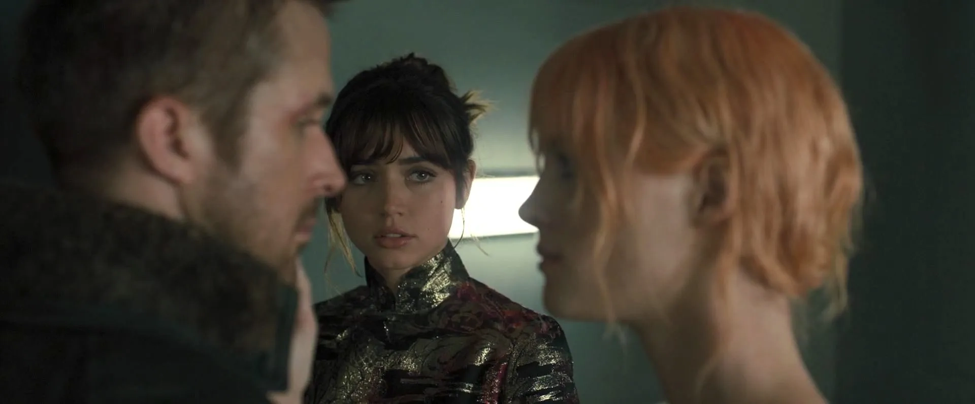 Ryan Gosling, Ana de Armas, and Mackenzie Davis in Blade Runner 2049 (2017)