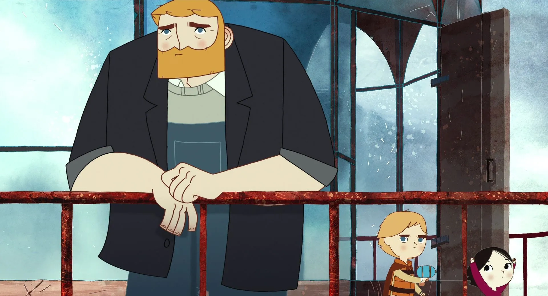 Brendan Gleeson, David Rawle, and Lucy O'Connell in Song of the Sea (2014)