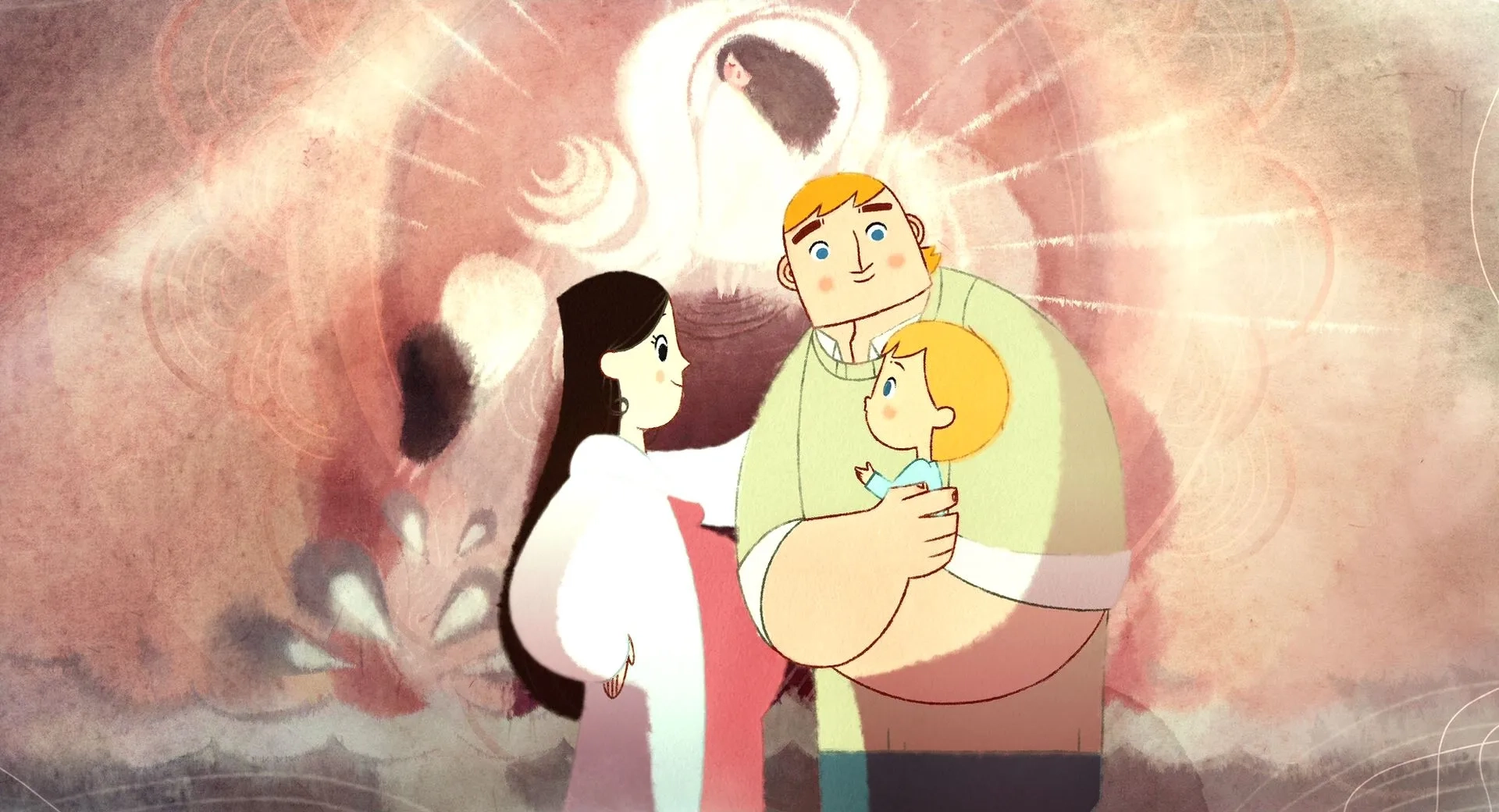 Brendan Gleeson, Lisa Hannigan, and David Rawle in Song of the Sea (2014)