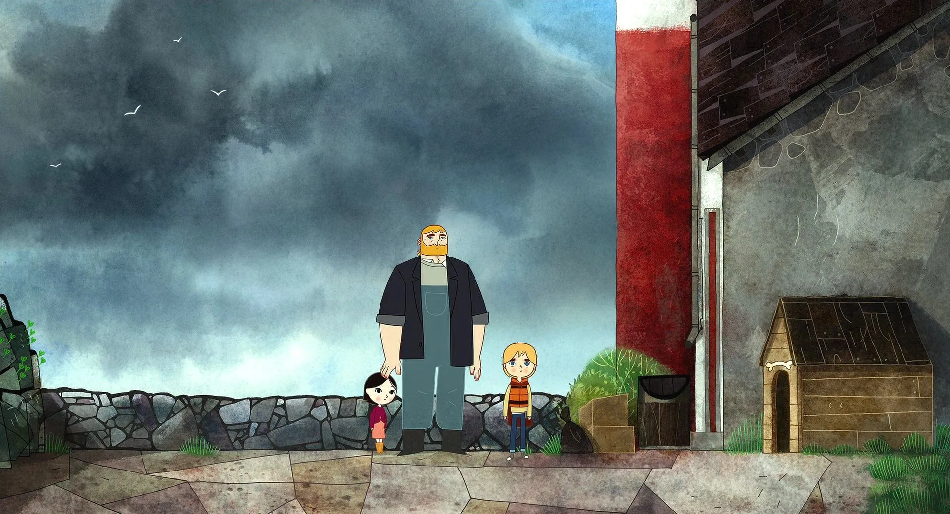 Brendan Gleeson, David Rawle, and Lucy O'Connell in Song of the Sea (2014)