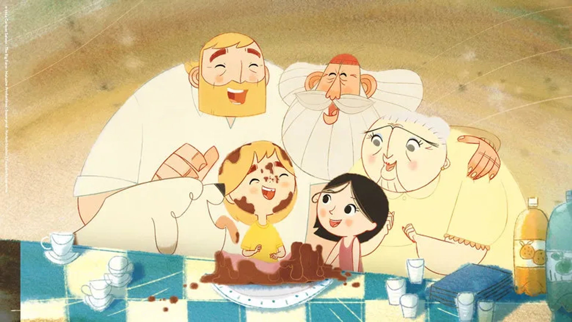 Fionnula Flanagan, Brendan Gleeson, David Rawle, and Lucy O'Connell in Song of the Sea (2014)