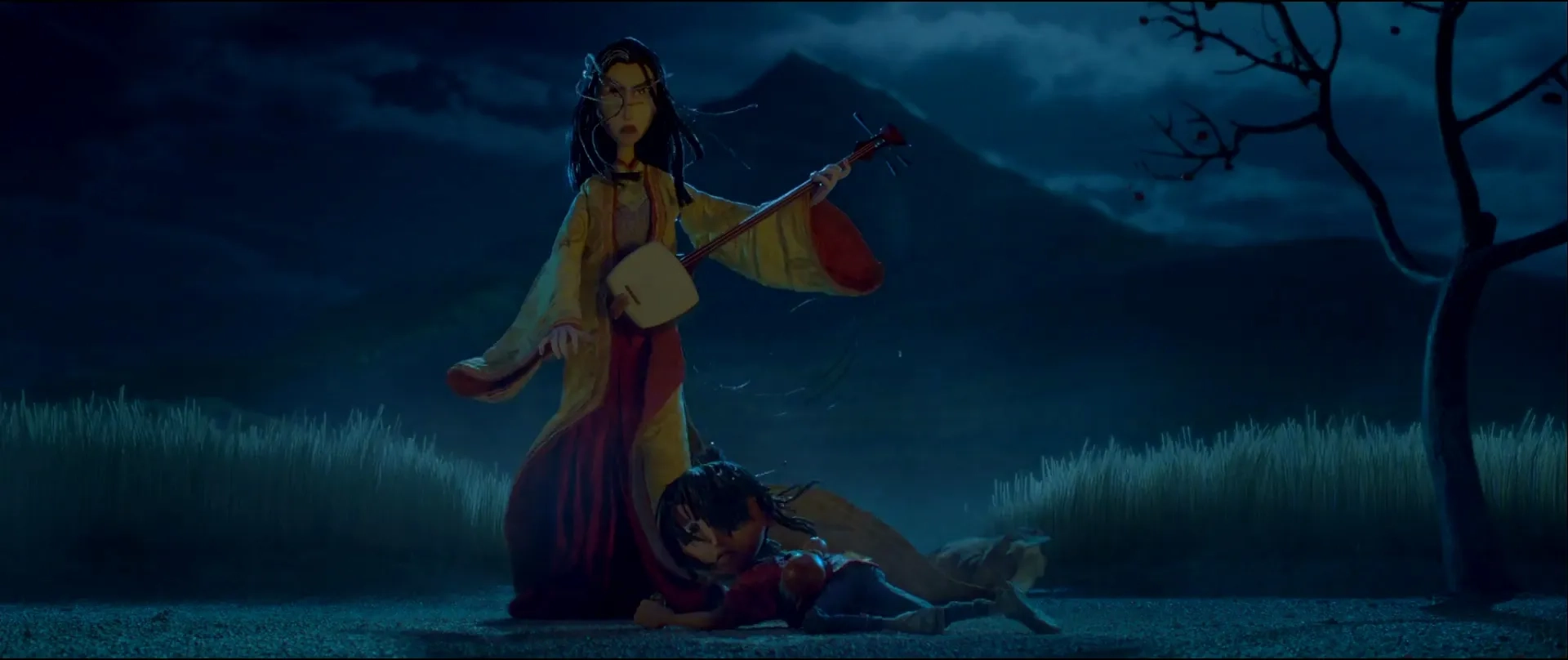 Charlize Theron and Art Parkinson in Kubo and the Two Strings (2016)