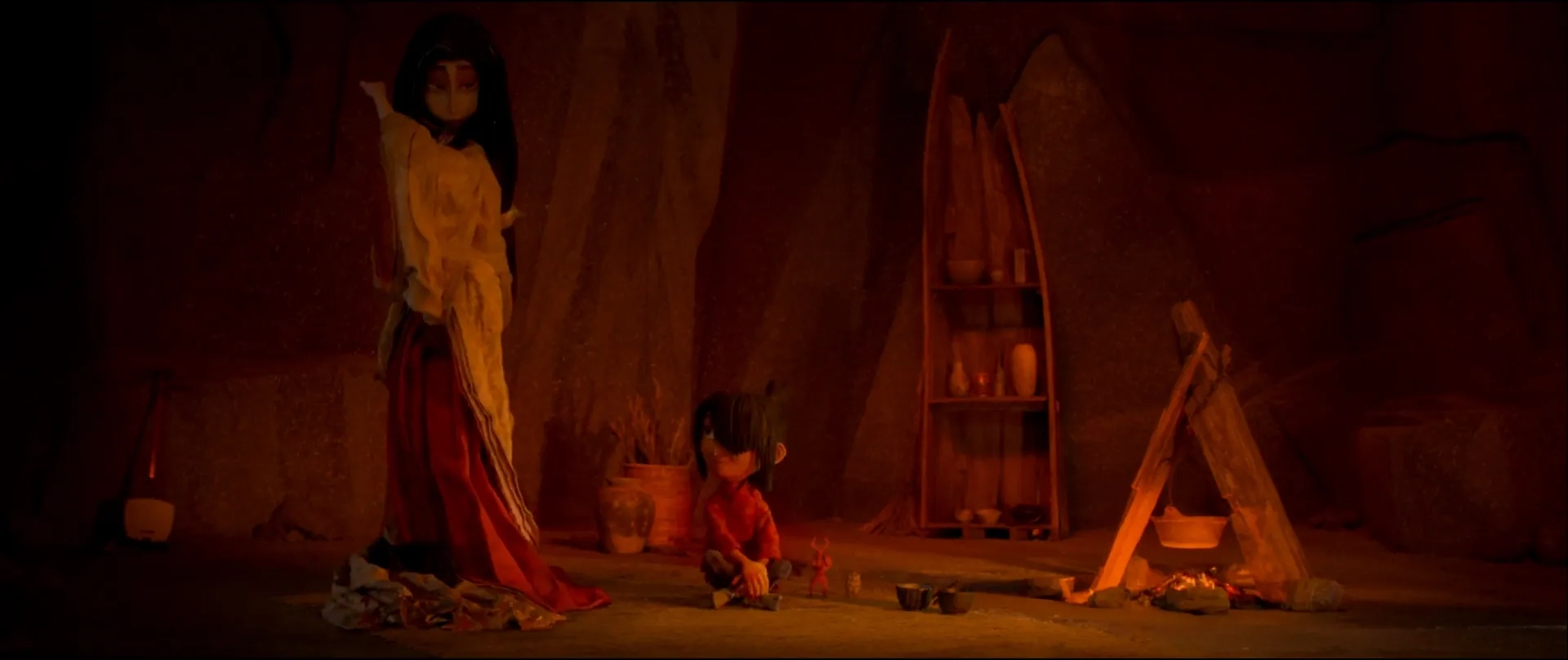 Charlize Theron and Art Parkinson in Kubo and the Two Strings (2016)