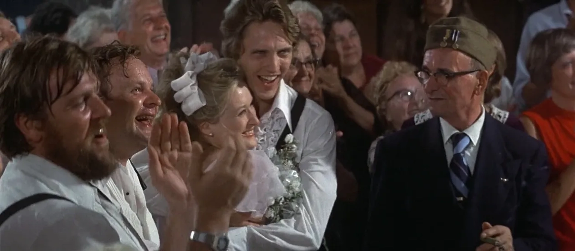 Meryl Streep, Christopher Walken, George Dzundza, and Chuck Aspegren in The Deer Hunter (1978)