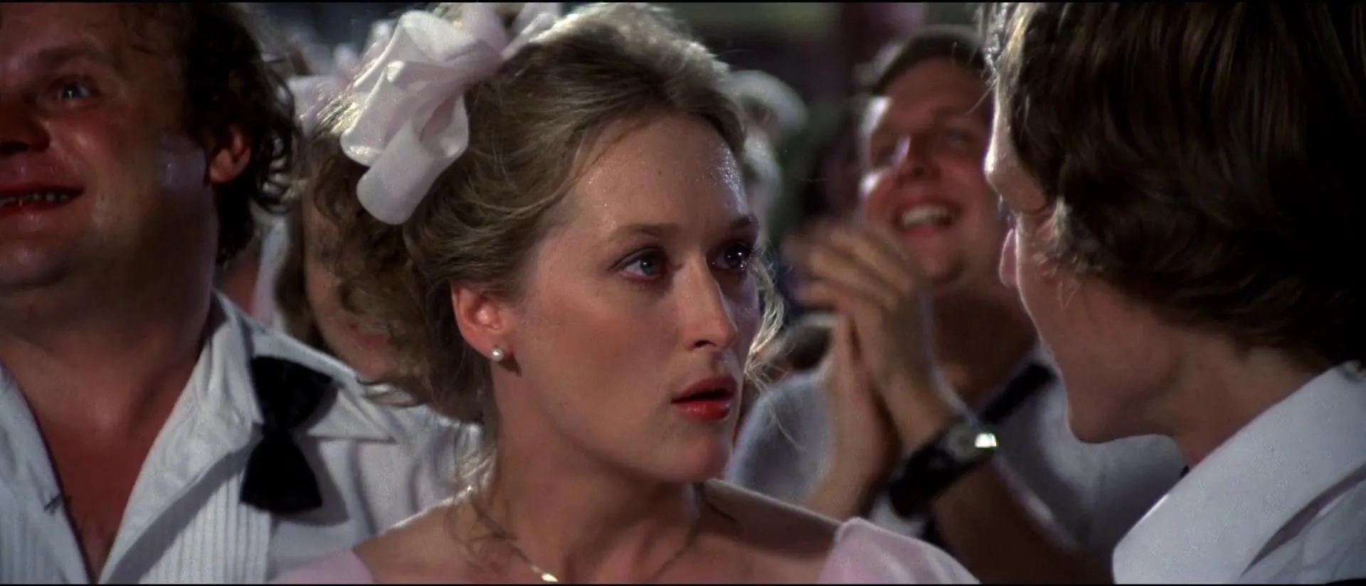 Meryl Streep, Christopher Walken, and George Dzundza in The Deer Hunter (1978)