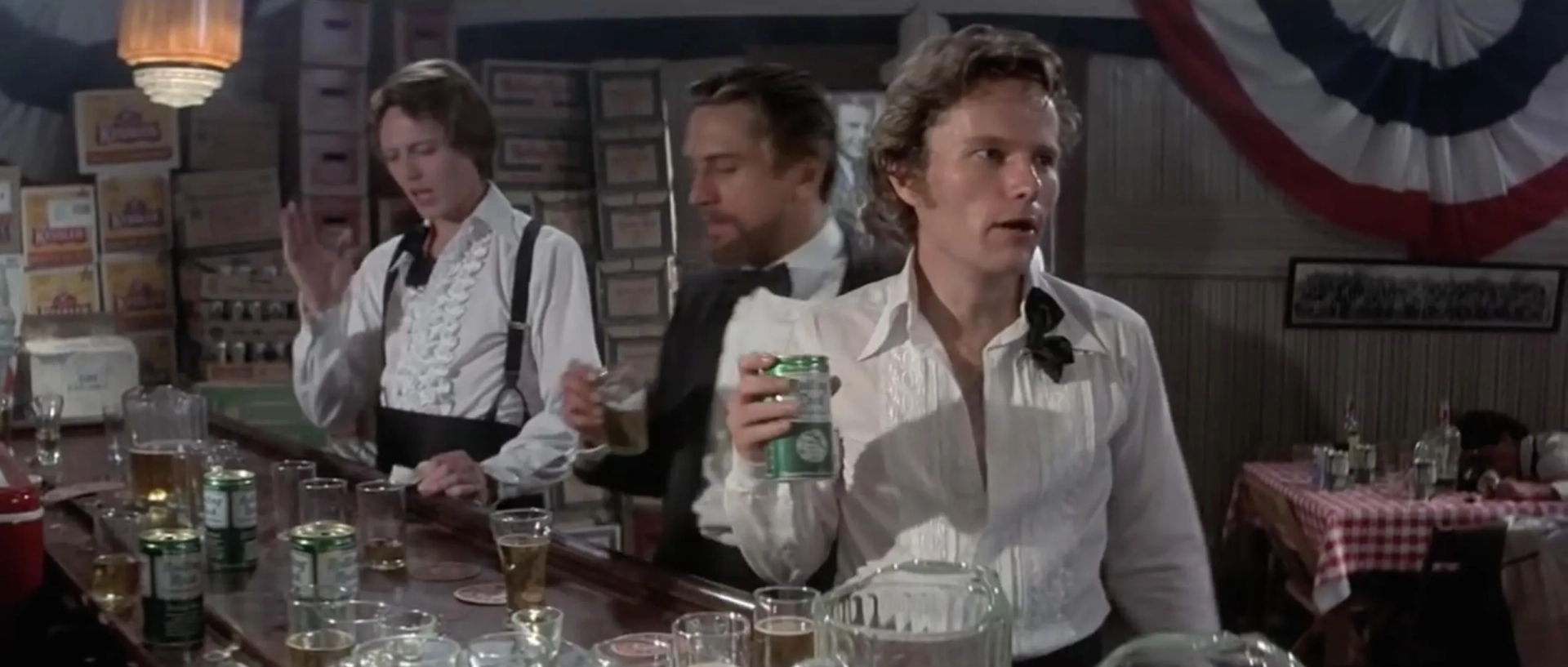 Robert De Niro, Christopher Walken, and John Savage in The Deer Hunter (1978)