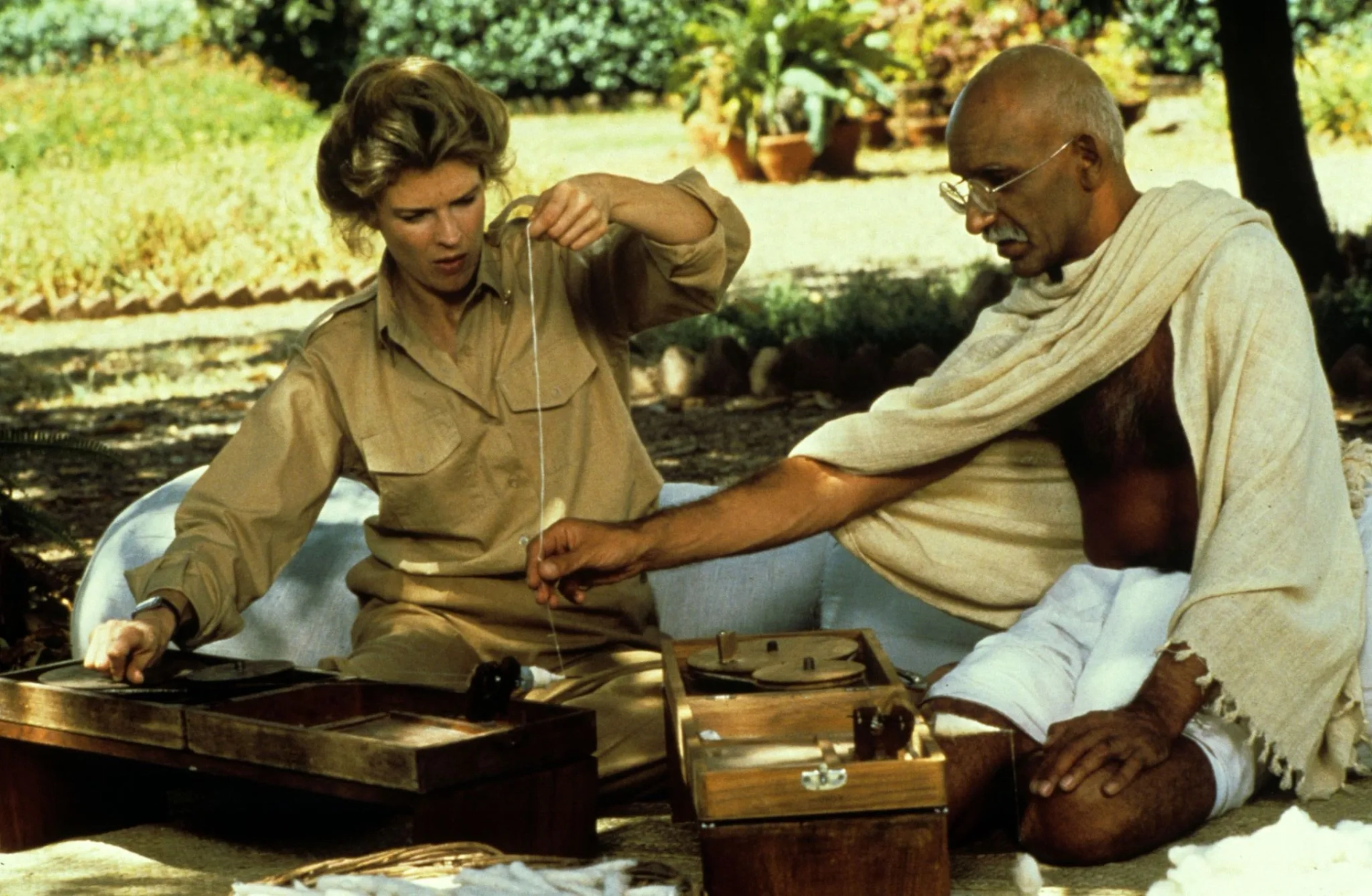 Candice Bergen and Ben Kingsley in Gandhi (1982)