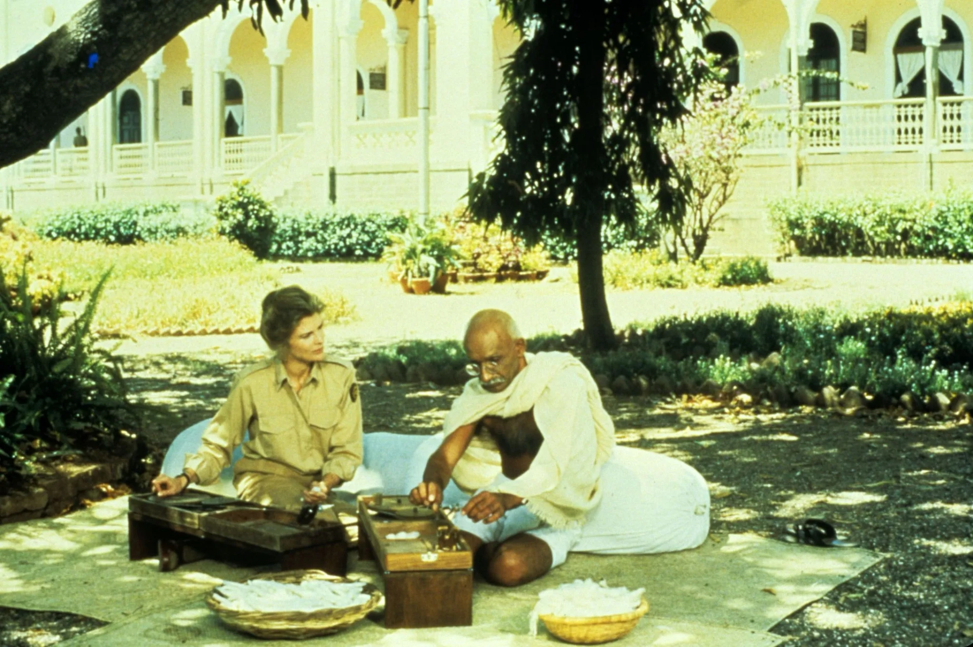 Candice Bergen and Ben Kingsley in Gandhi (1982)
