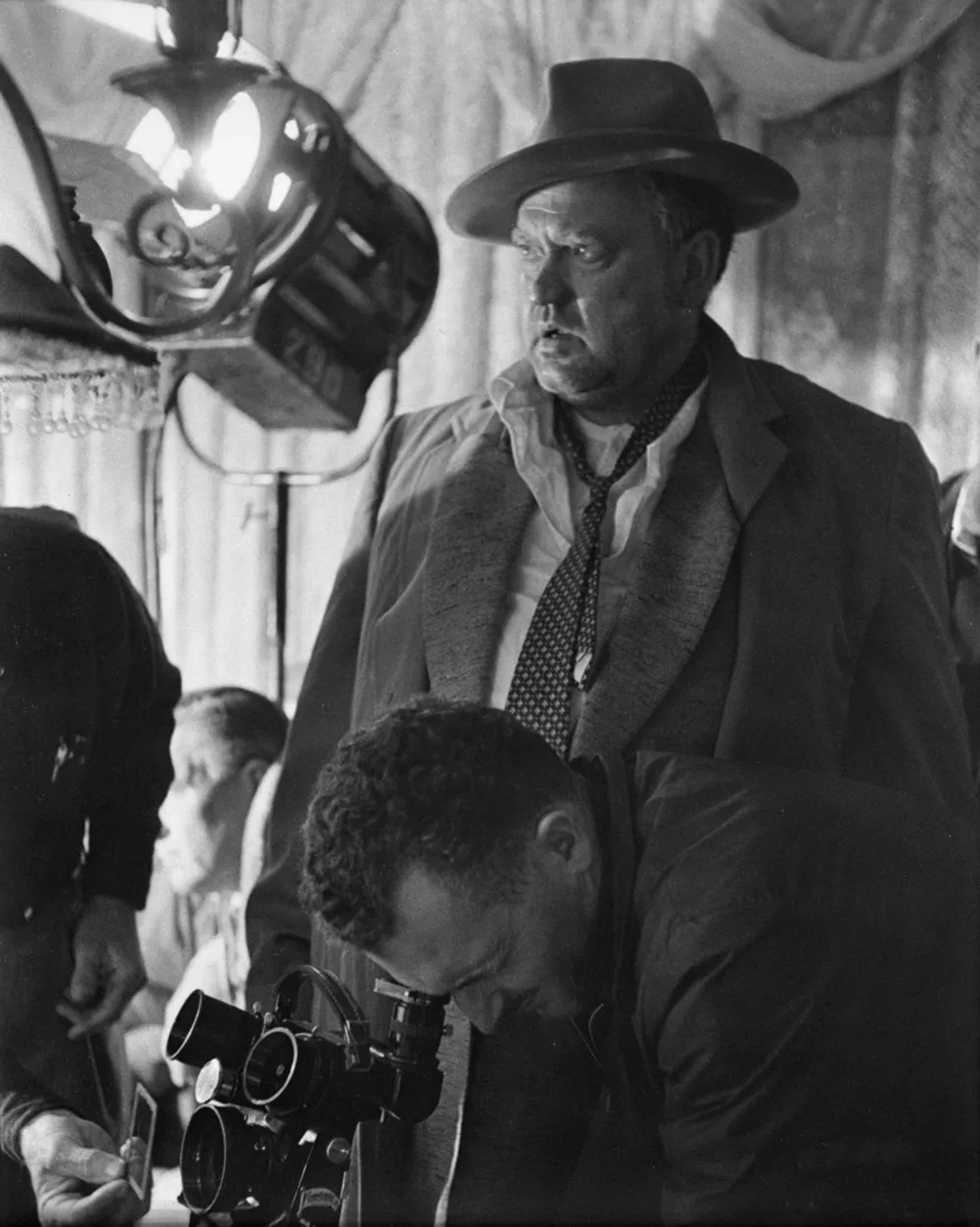 Orson Welles and Russell Metty in Touch of Evil (1958)