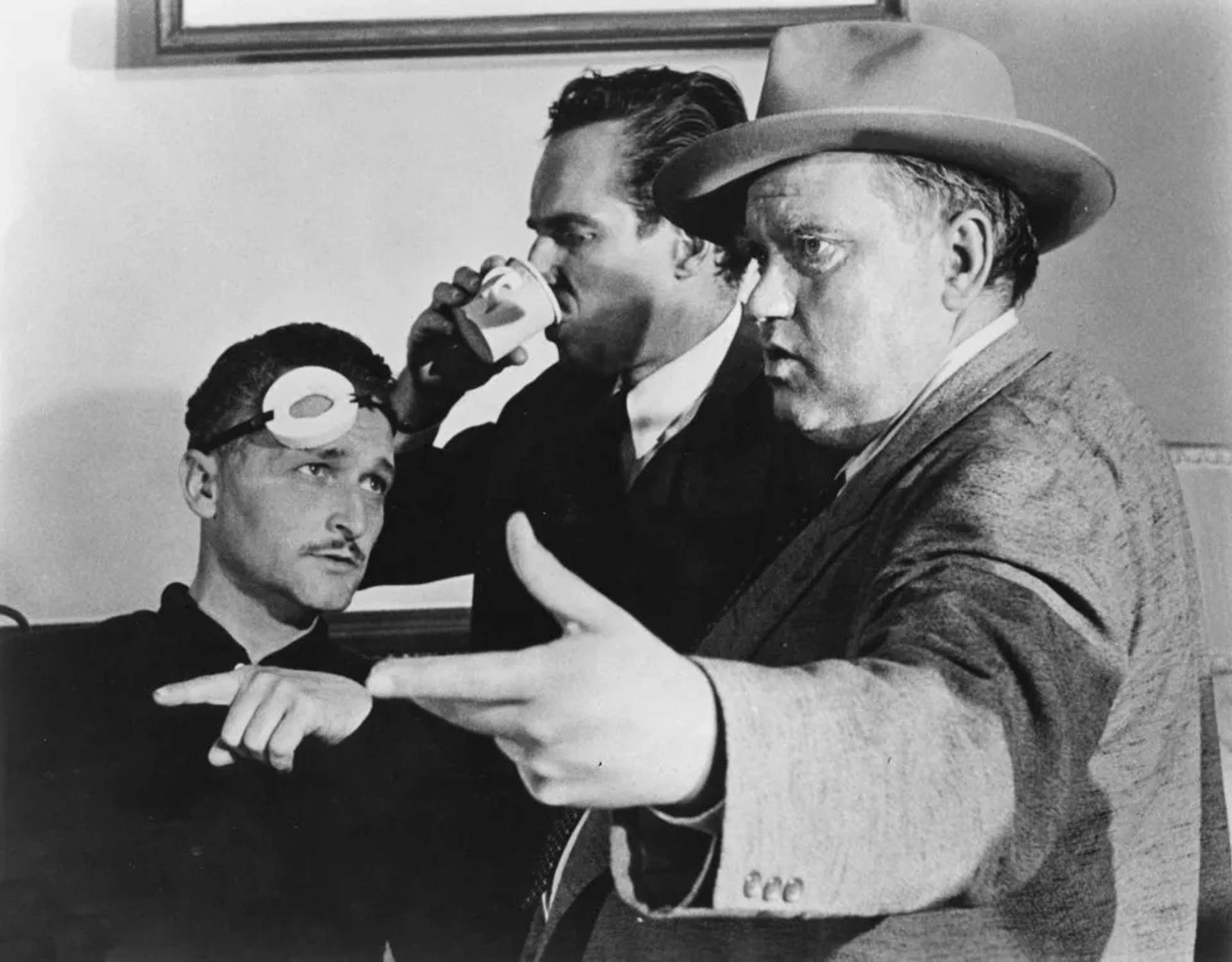 Charlton Heston, Orson Welles, and Russell Metty in Touch of Evil (1958)