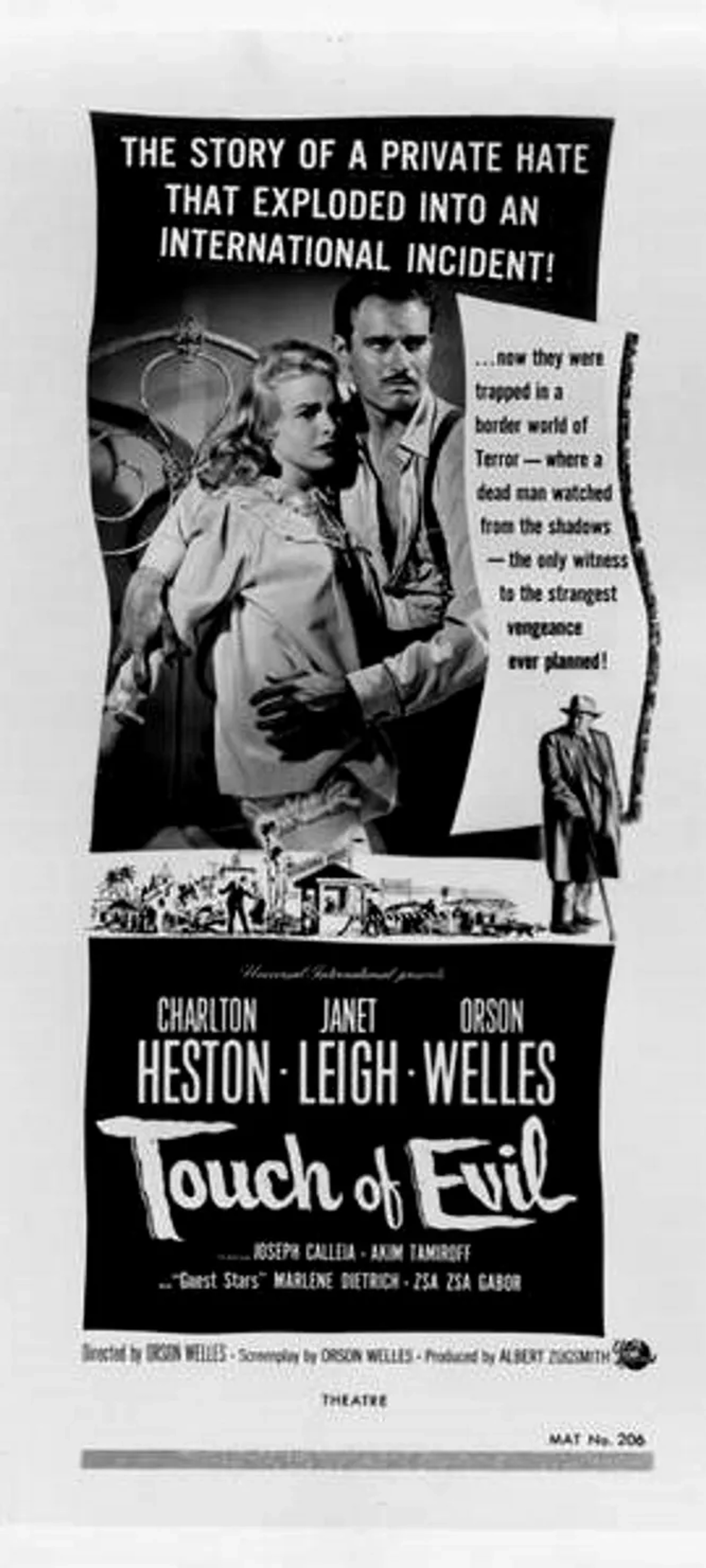 Charlton Heston, Orson Welles, and Janet Leigh in Touch of Evil (1958)