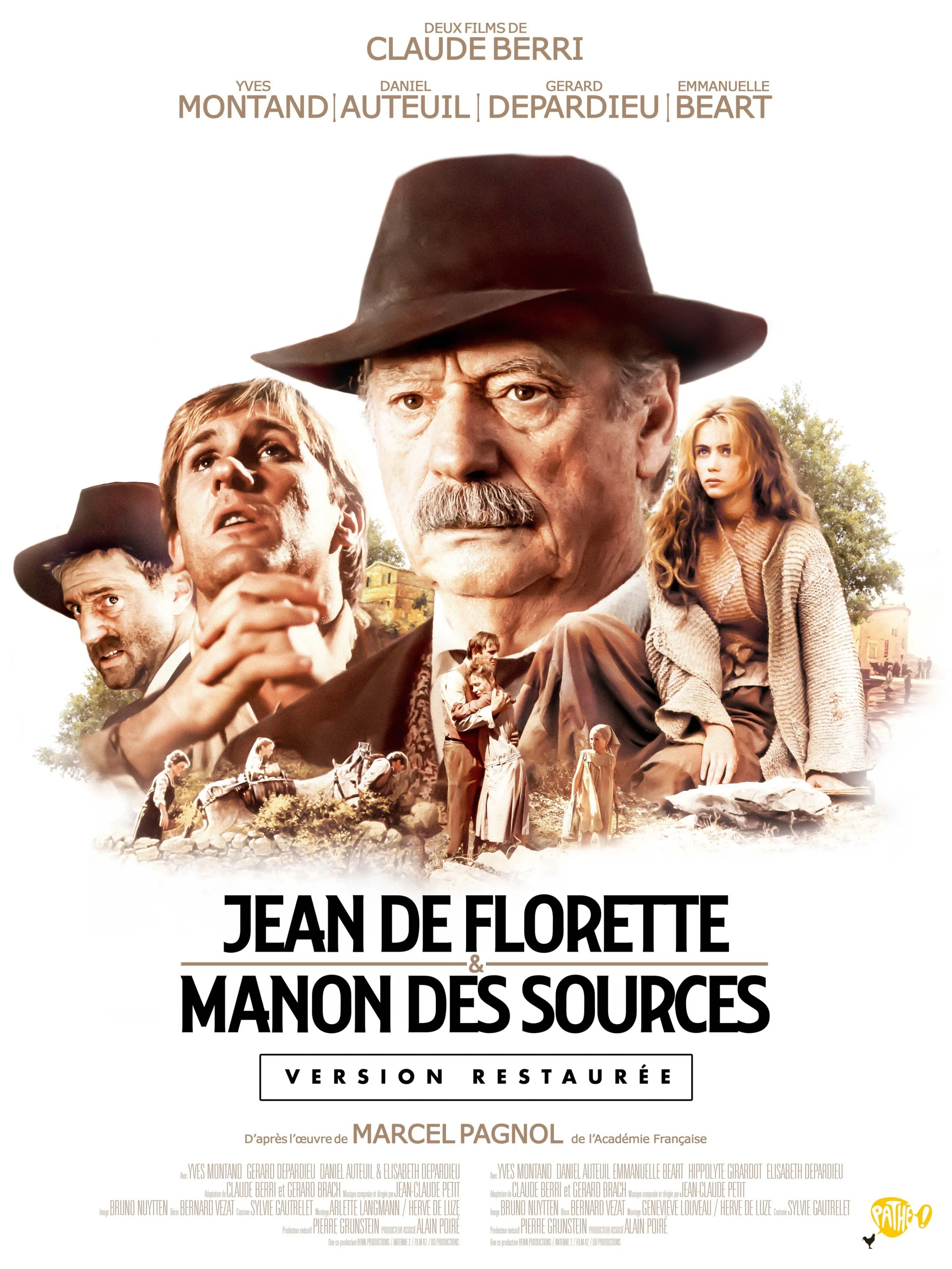 Emmanuelle Béart, Gérard Depardieu, Daniel Auteuil, and Yves Montand in Jean de Florette (1986)