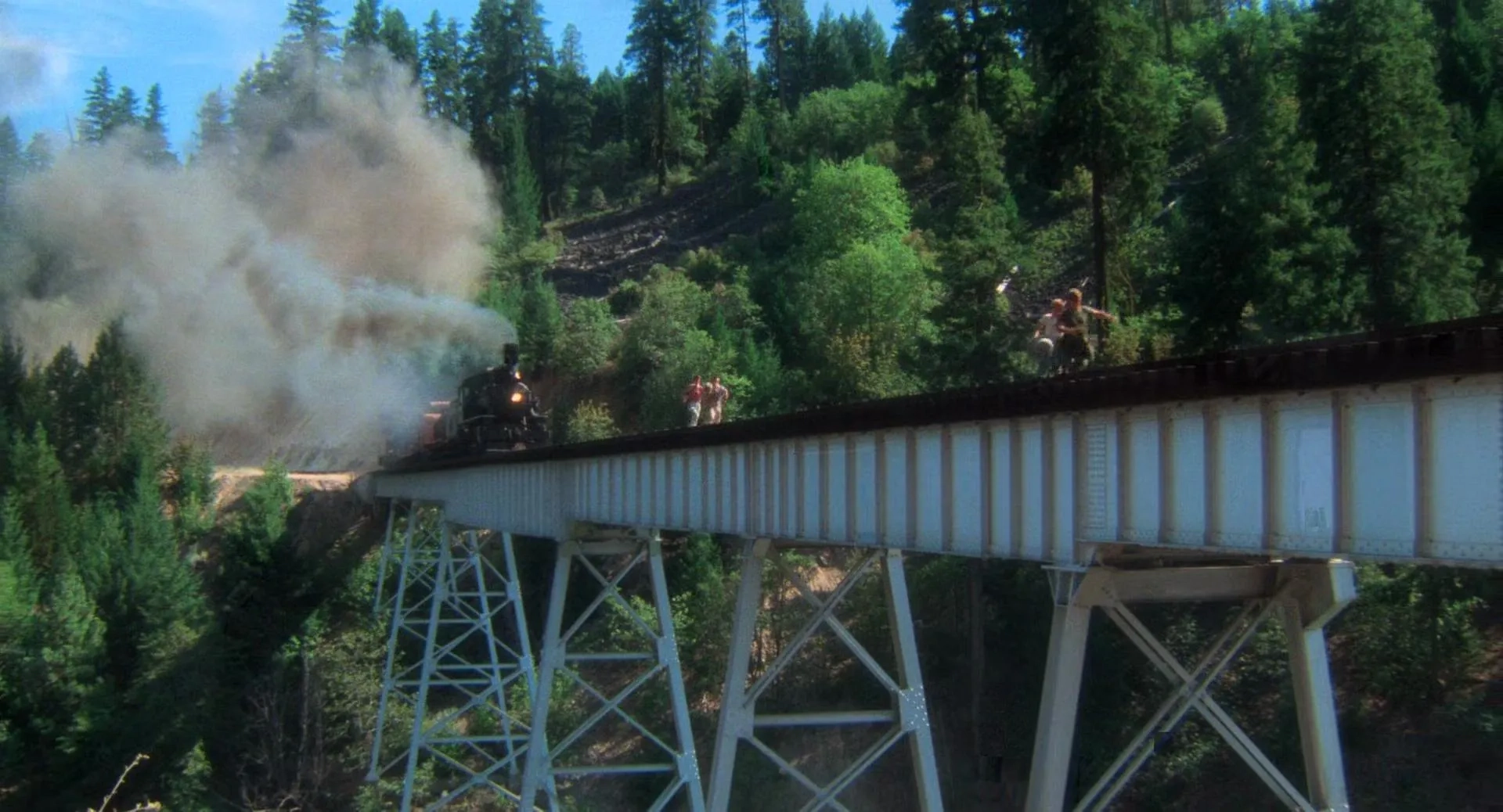 Corey Feldman, Wil Wheaton, and Jerry O'Connell in Stand by Me (1986)