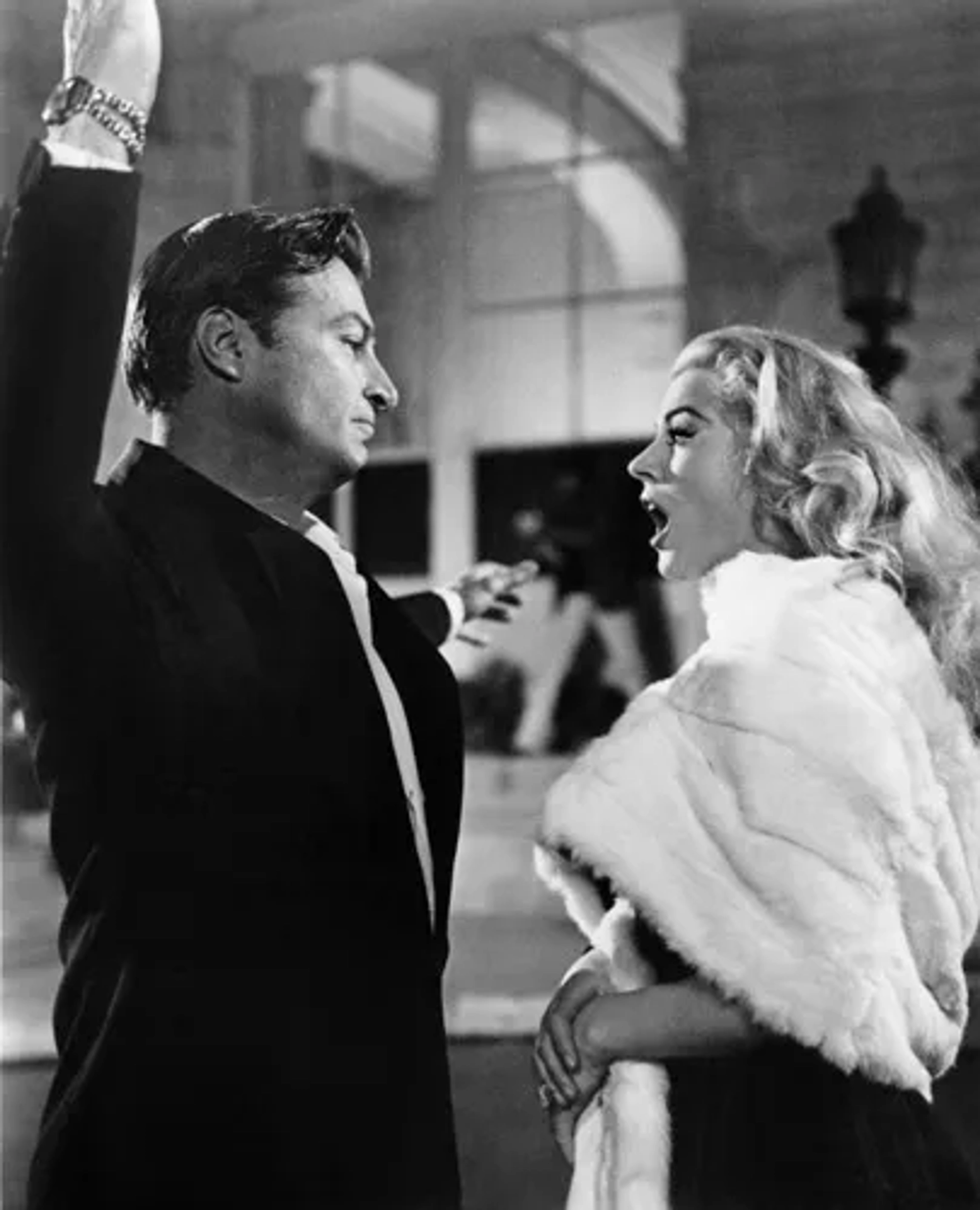 Lex Barker and Anita Ekberg in La Dolce Vita (1960)