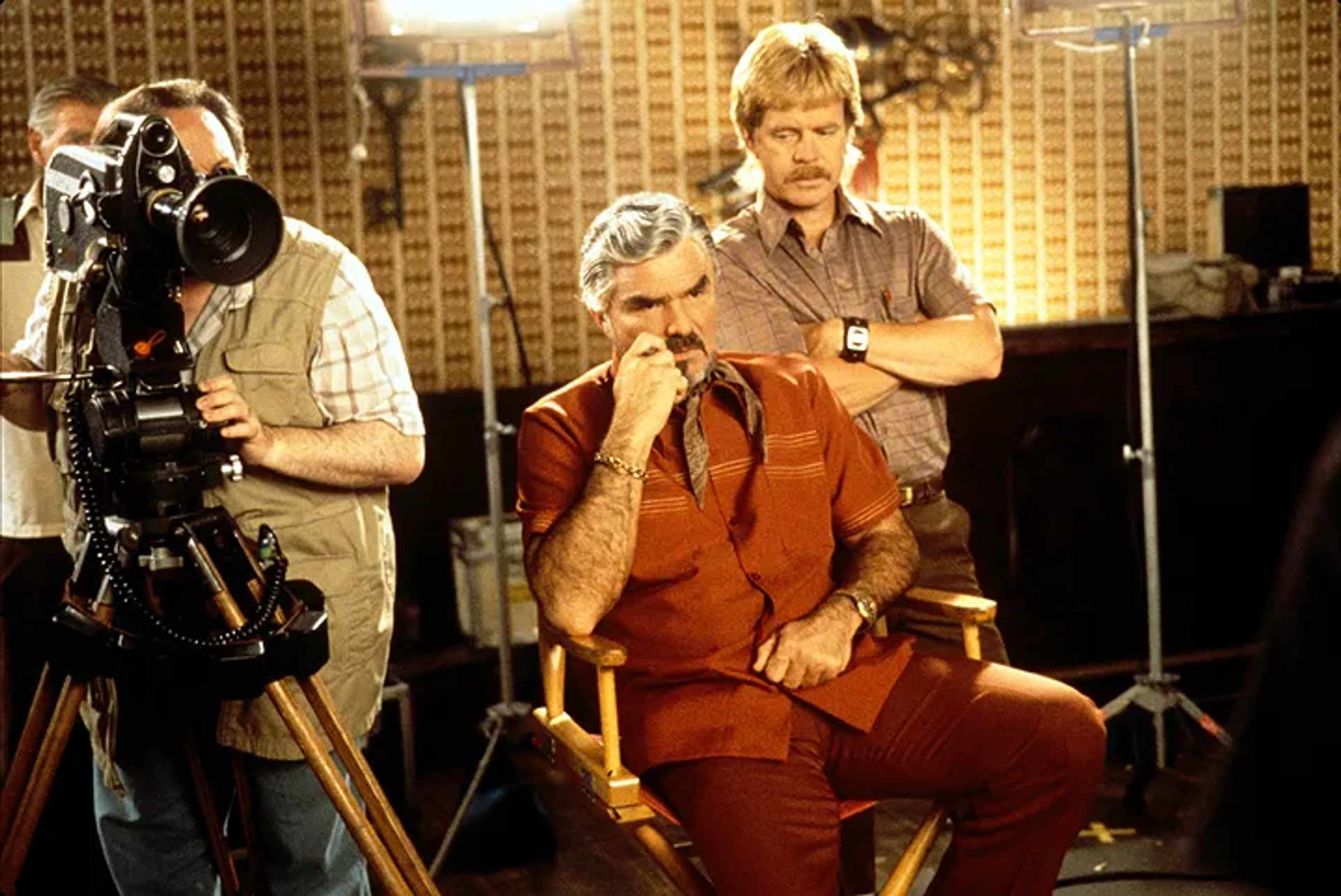 William H. Macy, Burt Reynolds, Ricky Jay, and Jack Wallace in Boogie Nights (1997)