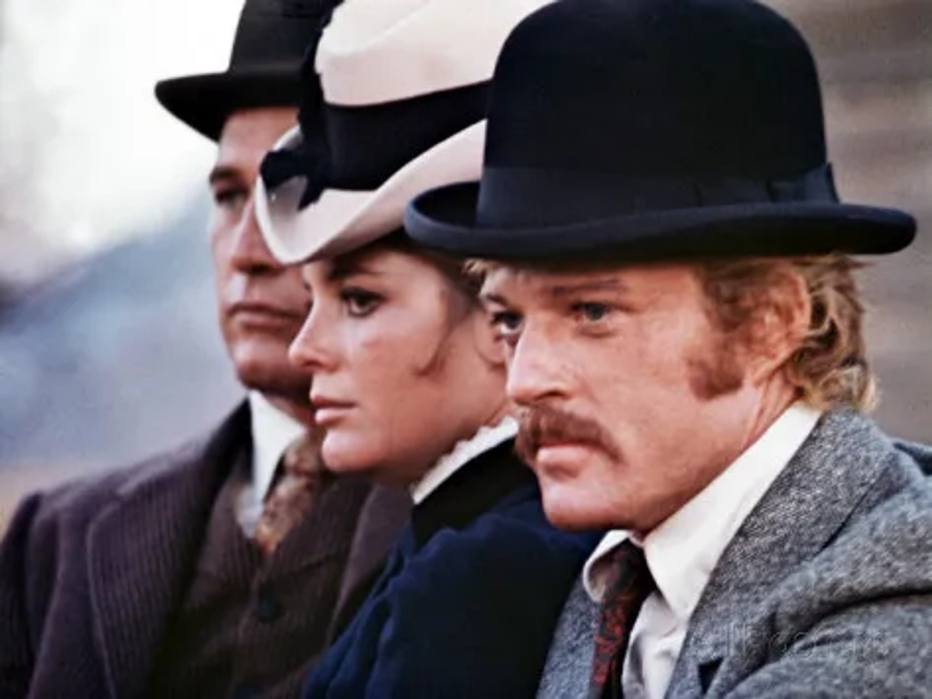 Paul Newman, Robert Redford, and Katharine Ross in Butch Cassidy and the Sundance Kid (1969)