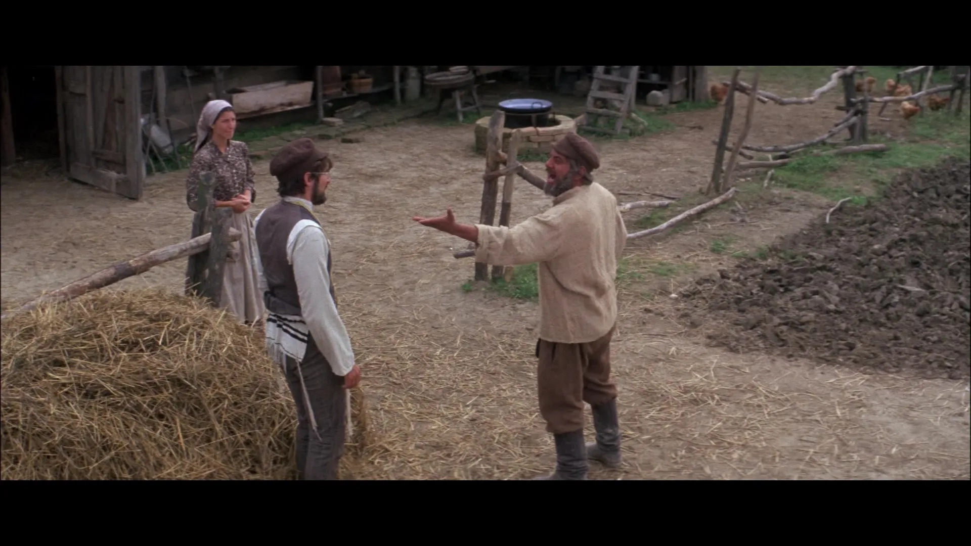 Leonard Frey, Rosalind Harris, and Topol in Fiddler on the Roof (1971)