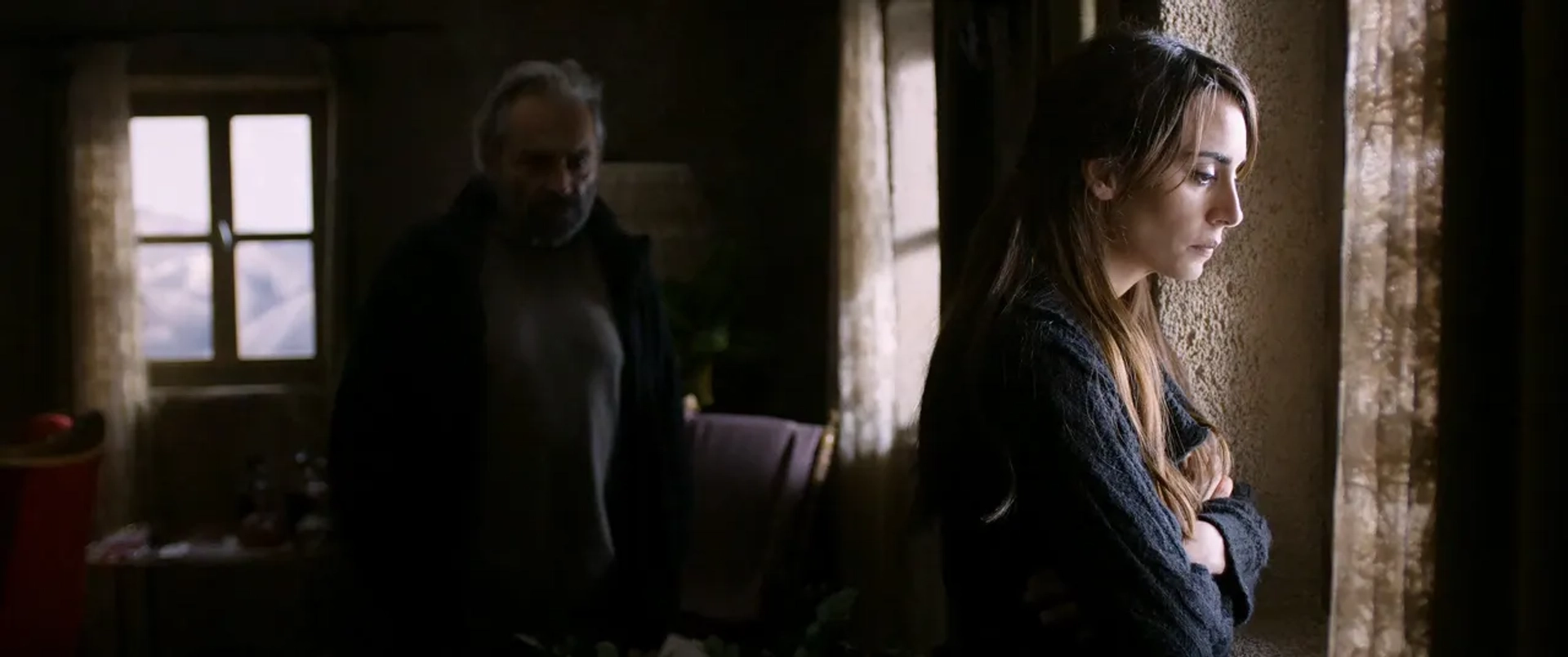 Haluk Bilginer and Melisa Sözen in Winter Sleep (2014)