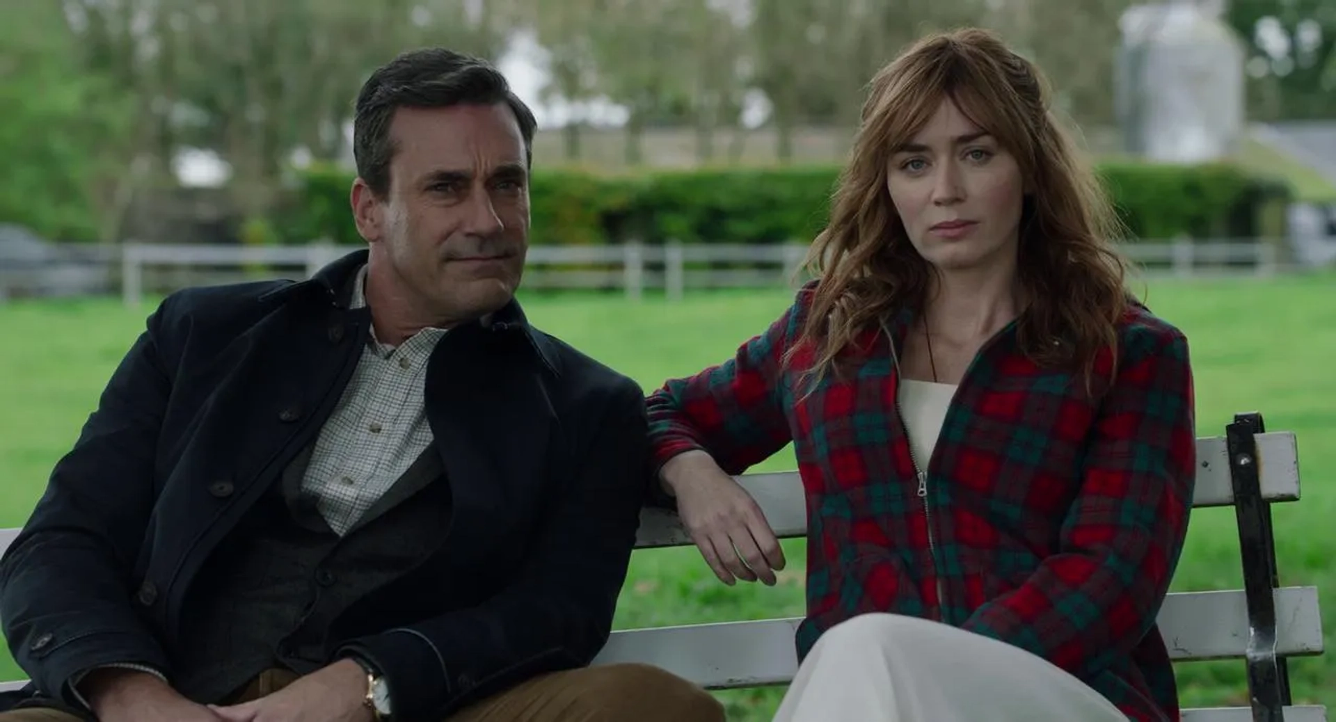 Jon Hamm and Emily Blunt in Wild Mountain Thyme (2020)