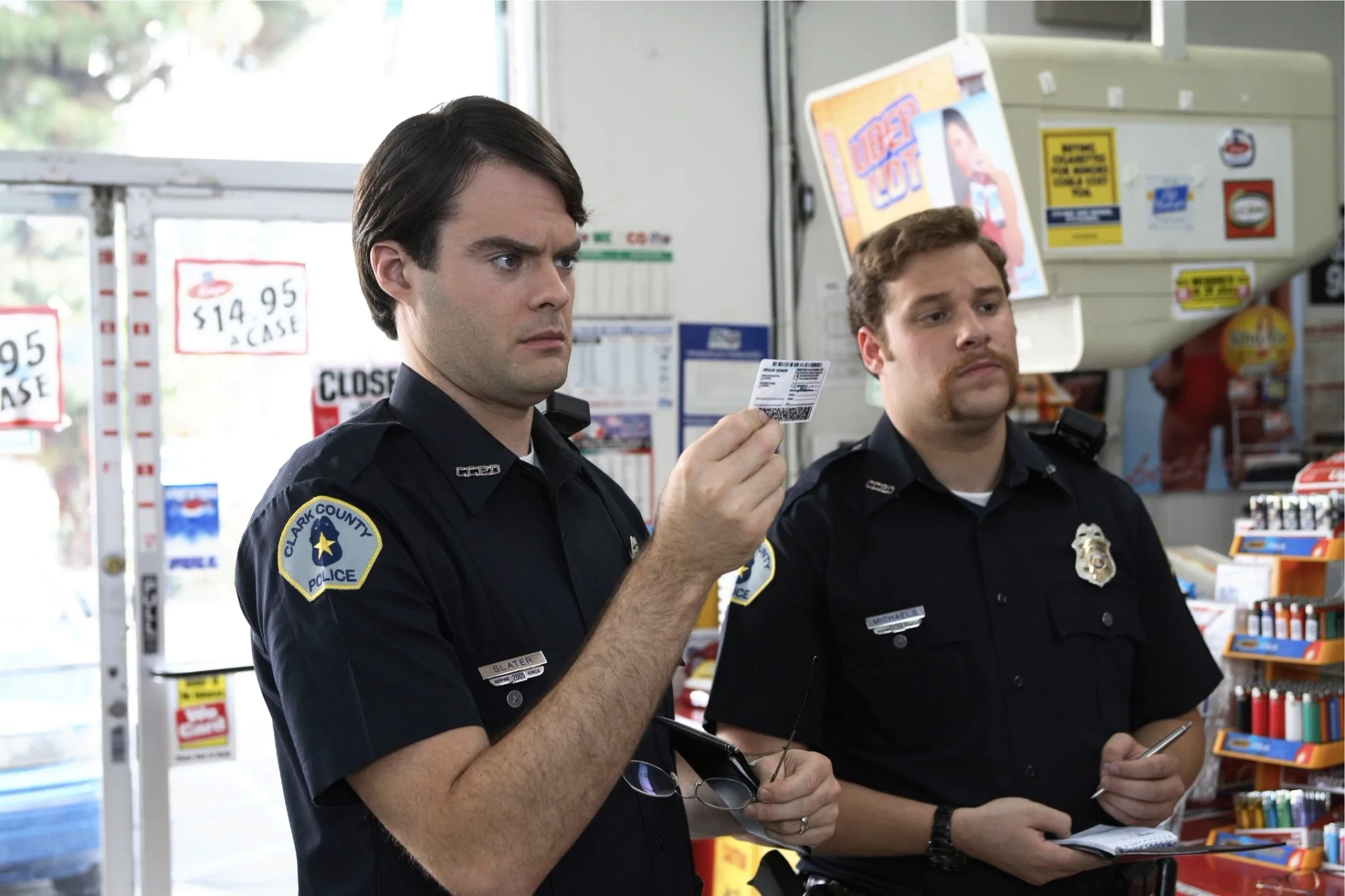 Bill Hader and Seth Rogen in Superbad (2007)