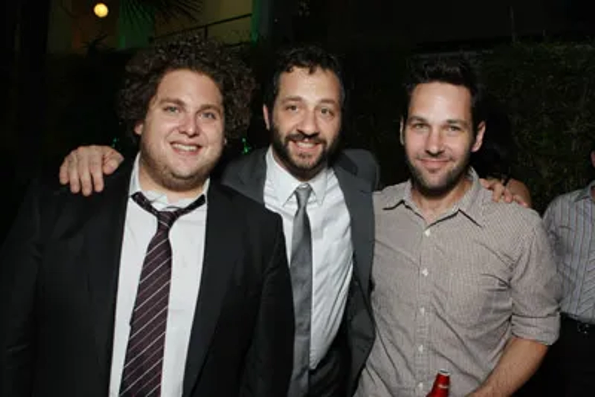 Judd Apatow, Paul Rudd, and Jonah Hill at an event for Superbad (2007)