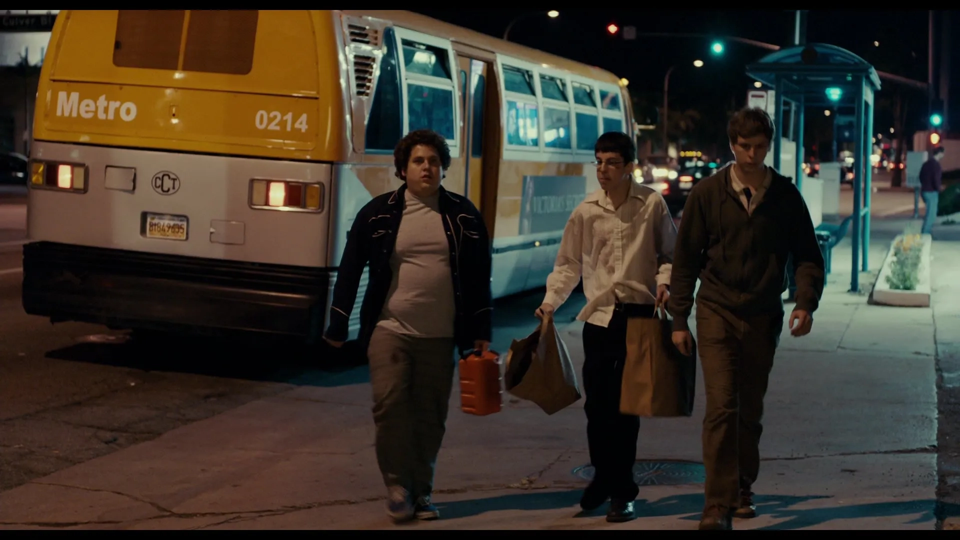 Michael Cera, Jonah Hill, and Christopher Mintz-Plasse in Superbad (2007)