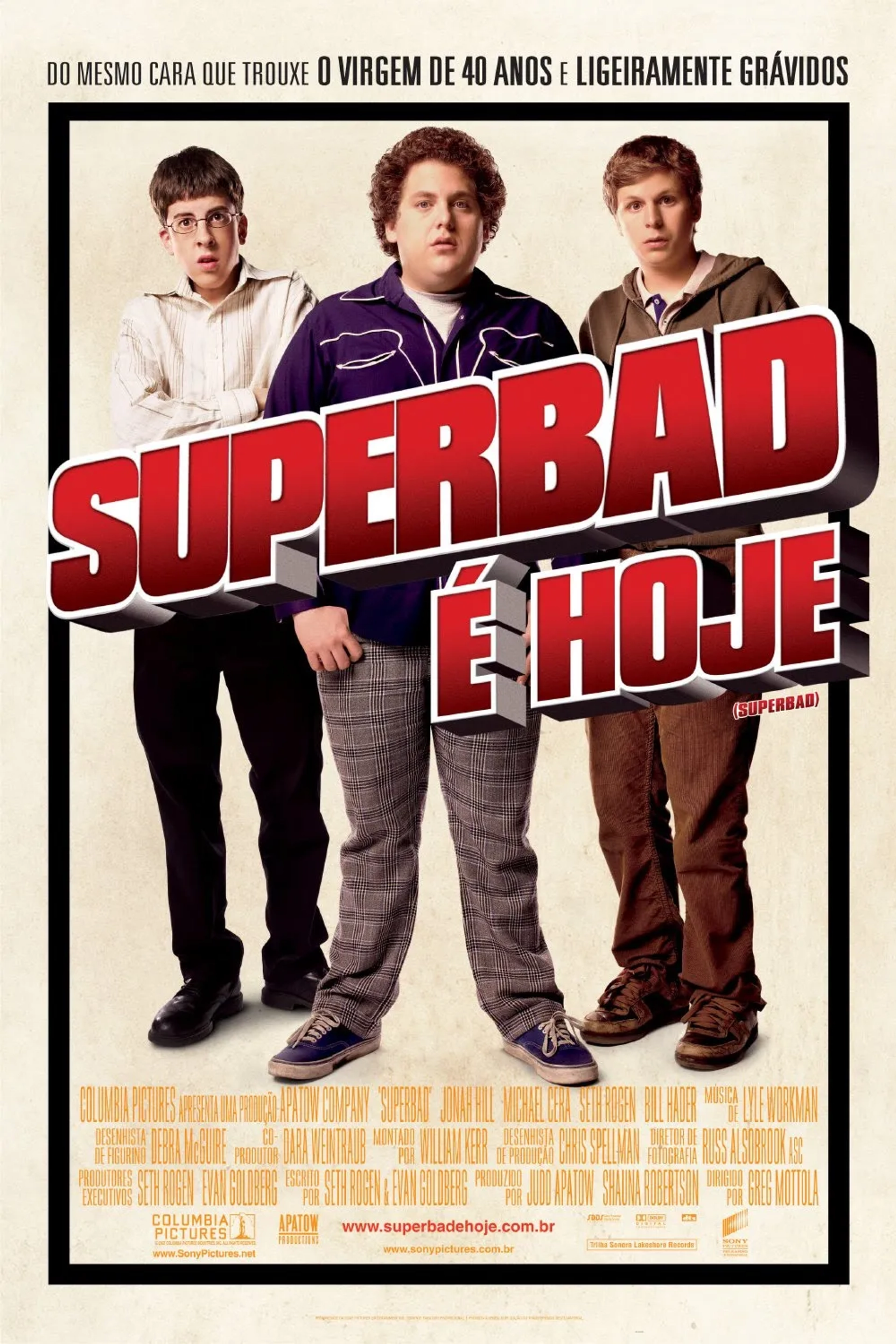 Michael Cera, Jonah Hill, and Christopher Mintz-Plasse in Superbad (2007)