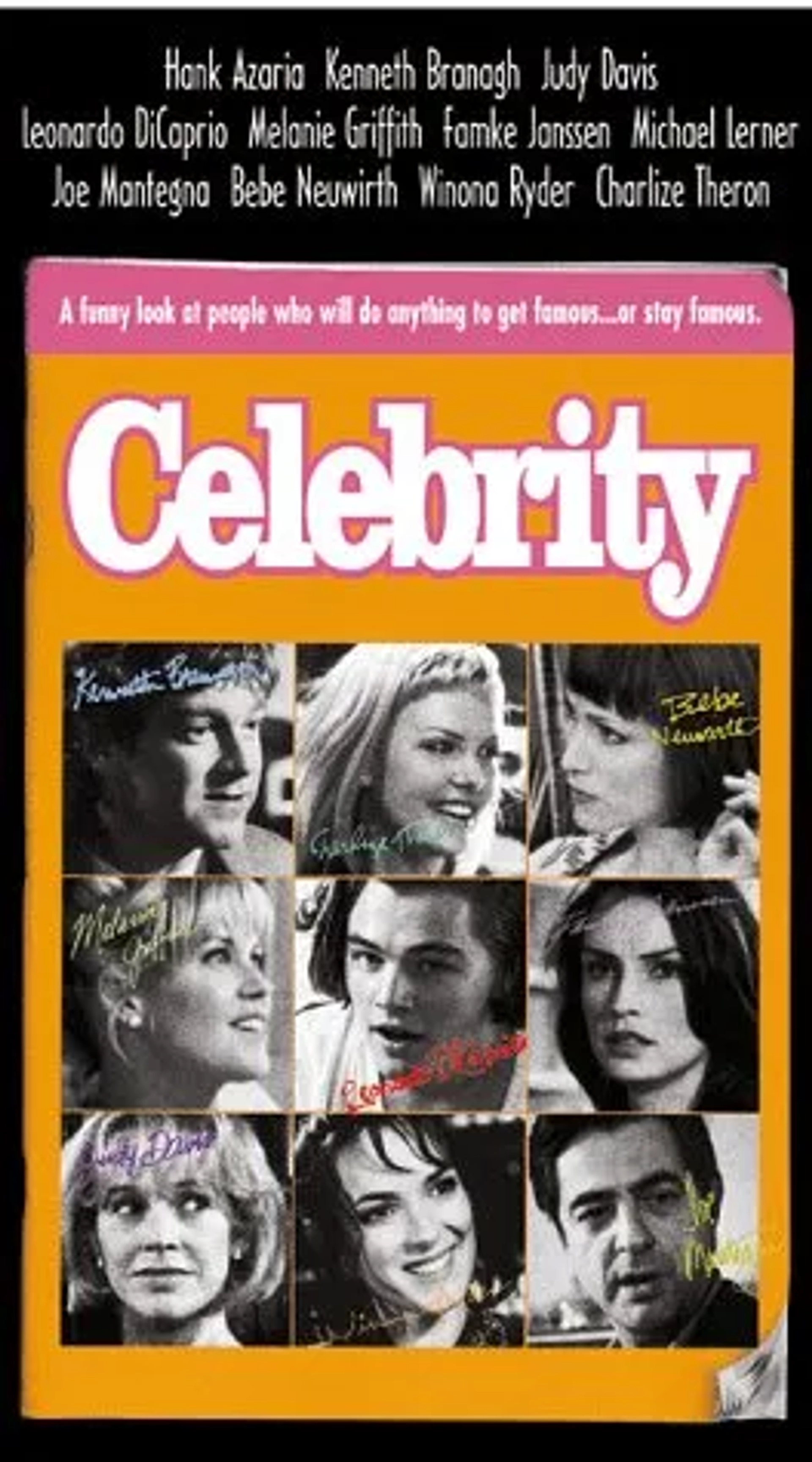 Kenneth Branagh, Leonardo DiCaprio, Winona Ryder, Charlize Theron, Melanie Griffith, Famke Janssen, Judy Davis, Joe Mantegna, and Bebe Neuwirth in Celebrity (1998)