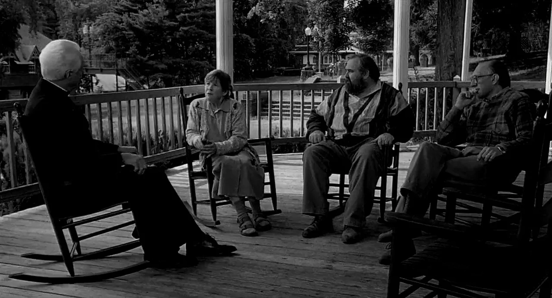 Peter Boyden, Marylouise Burke, John Carter, and Peter McRobbie in Celebrity (1998)