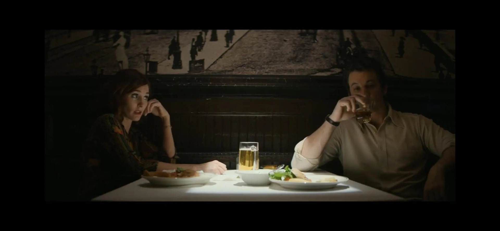 Miles Teller and Stephanie Koenig in 'The Offer'