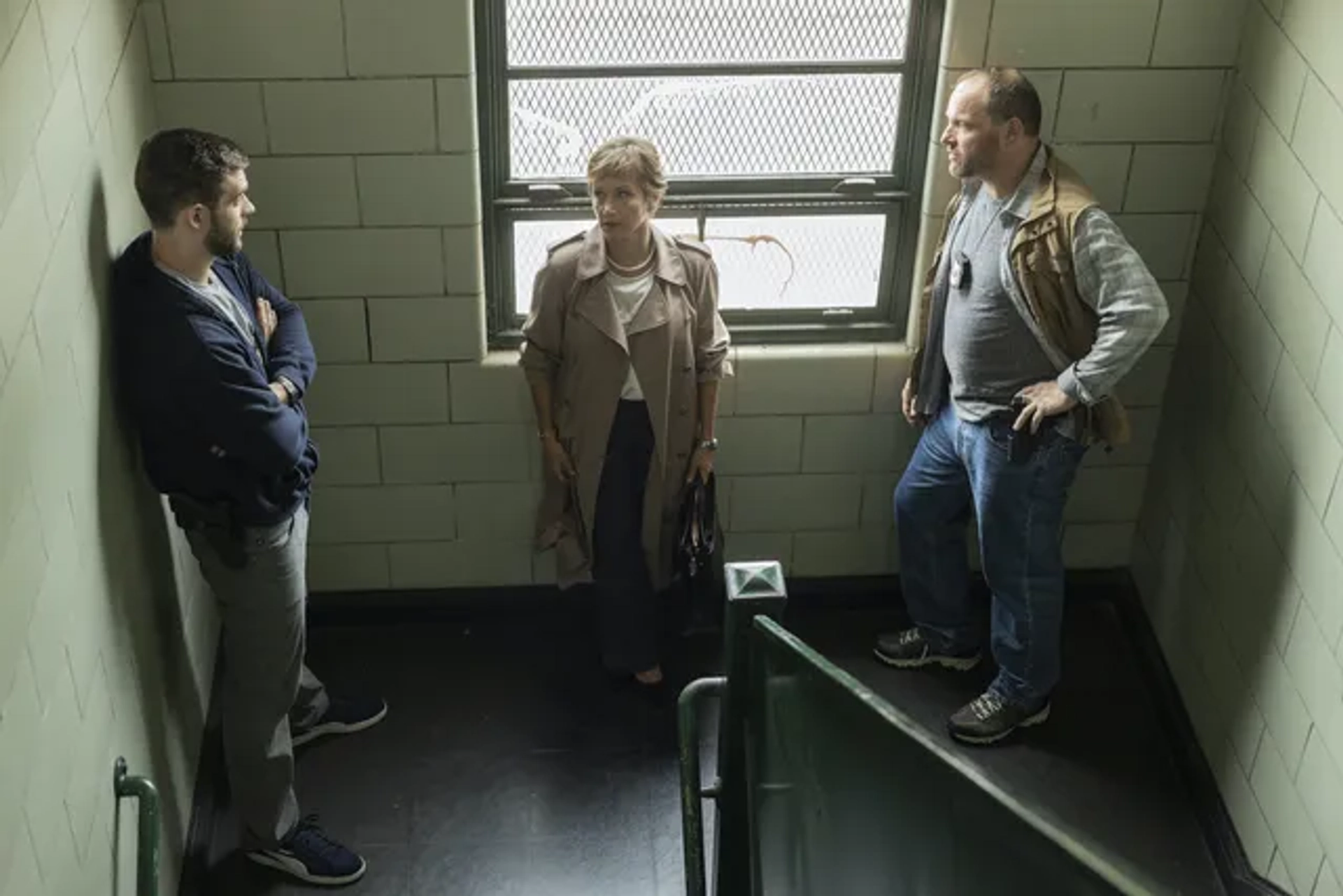 Gabrielle Carteris, Larry Mitchell, and David Corenswet in We Own This City (2022)