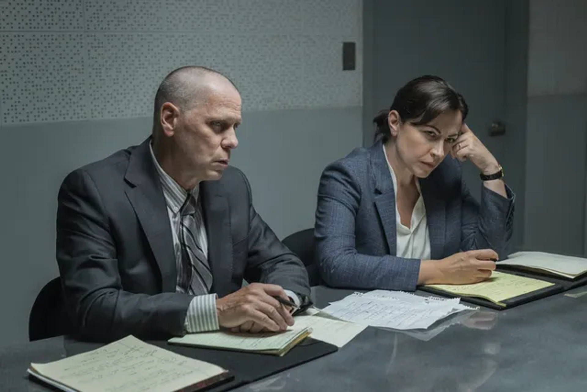 Dagmara Dominczyk and Don Harvey in We Own This City (2022)