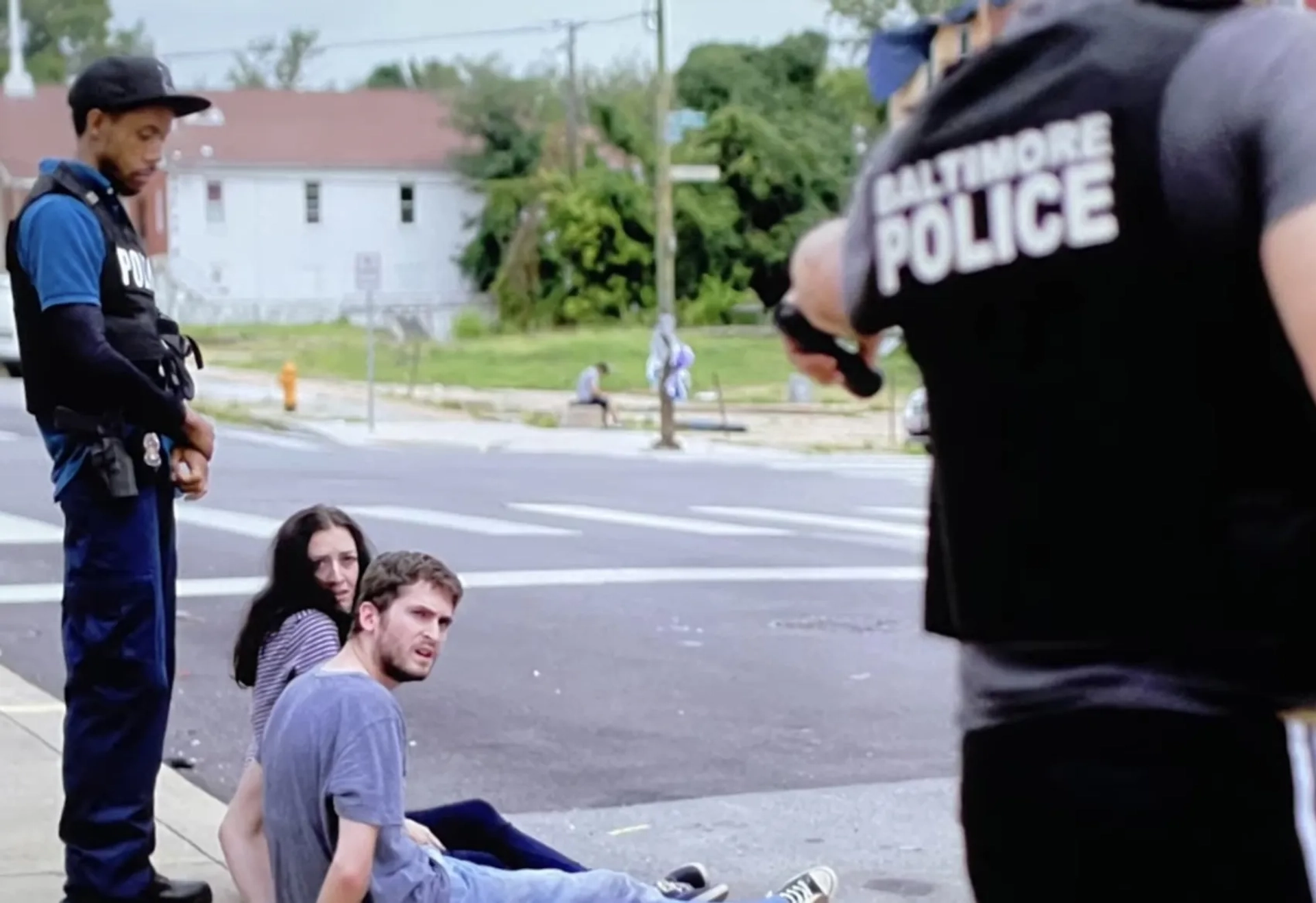 Josh Charles, Darrell Britt-Gibson, Paula Black, and Zach Ruchkin in We Own This City (2022)