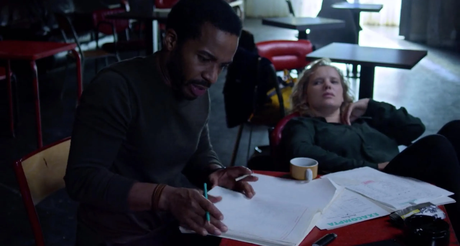 Joanna Kulig and André Holland in The Eddy (2020)