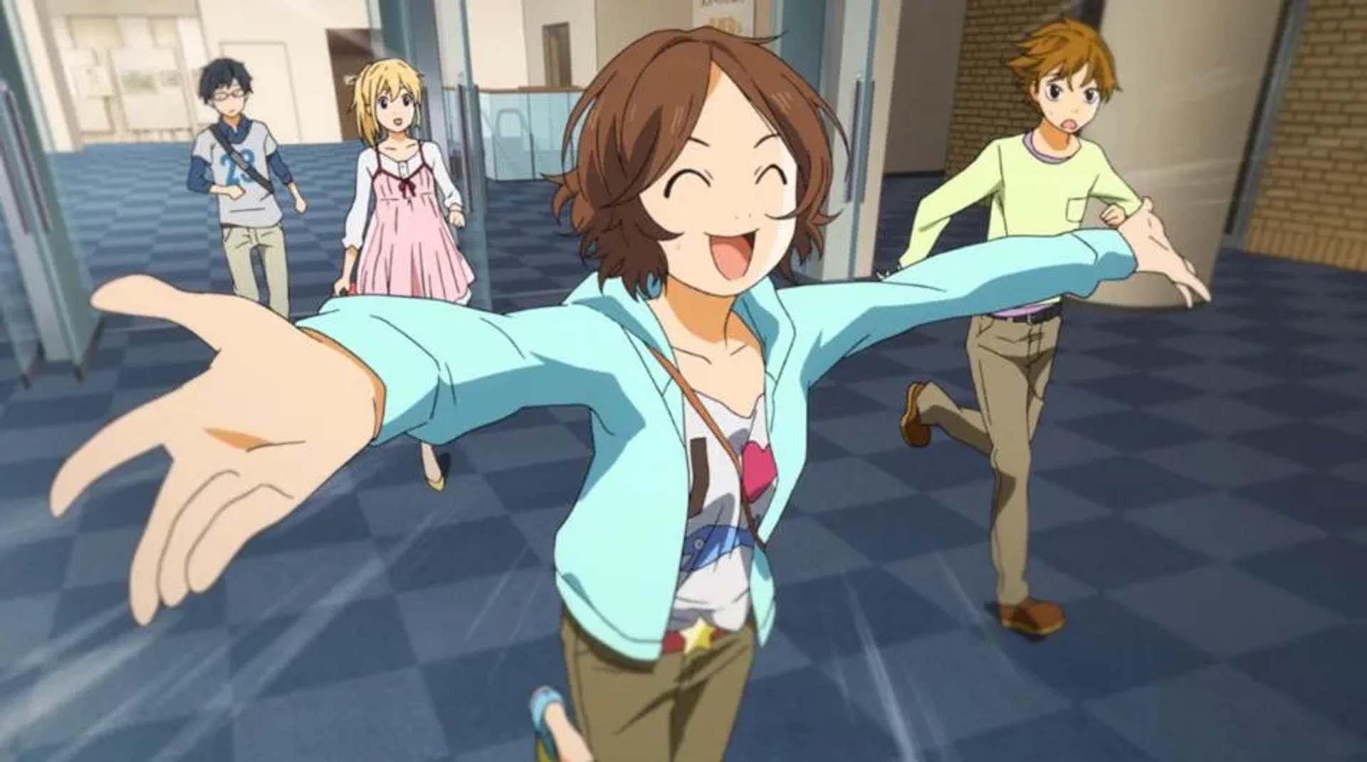 Ayane Sakura, Ryôta Ôsaka, Natsuki Hanae, and Risa Taneda in Your Lie in April (2014)