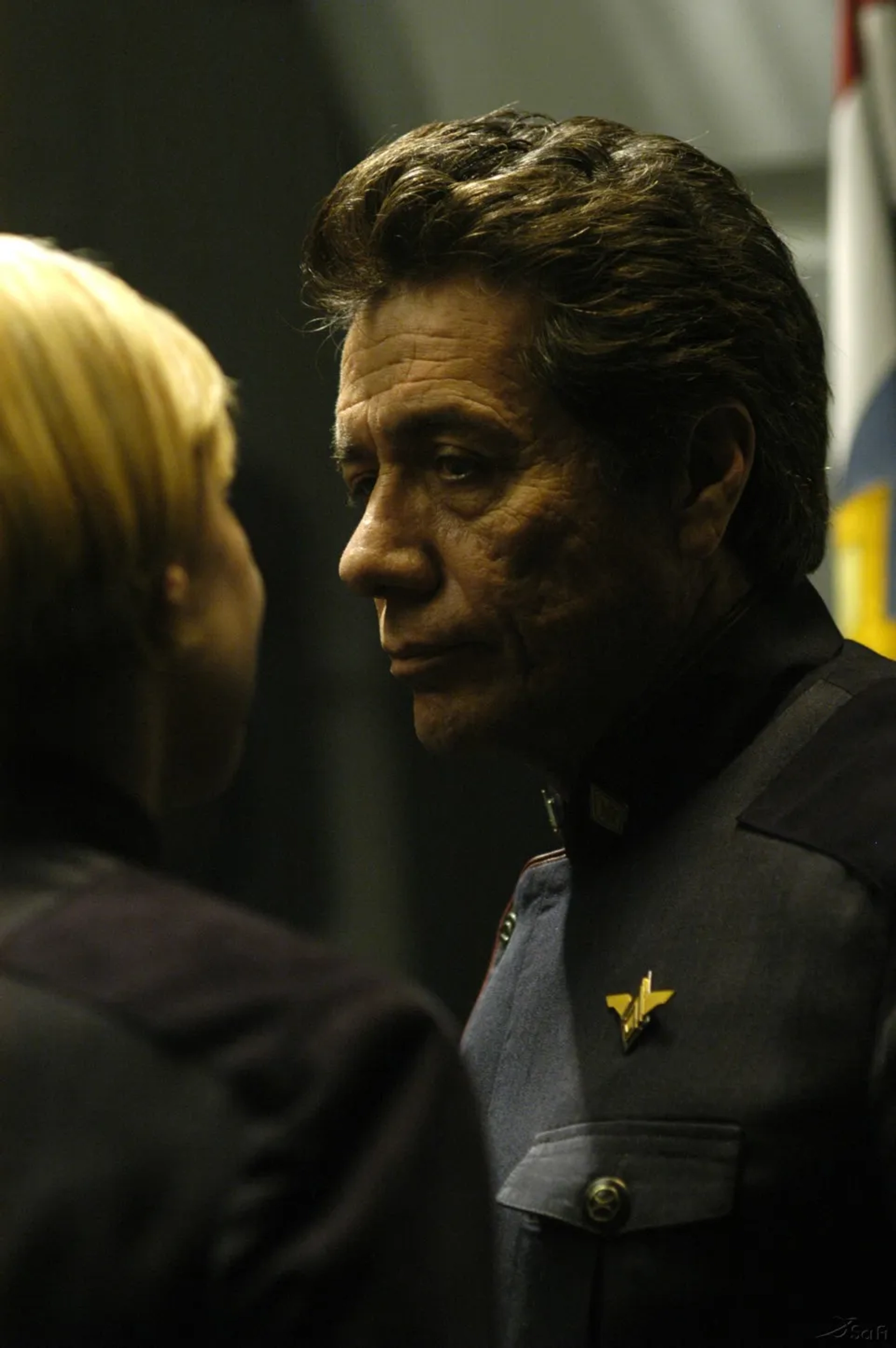 Edward James Olmos in Battlestar Galactica (2004)