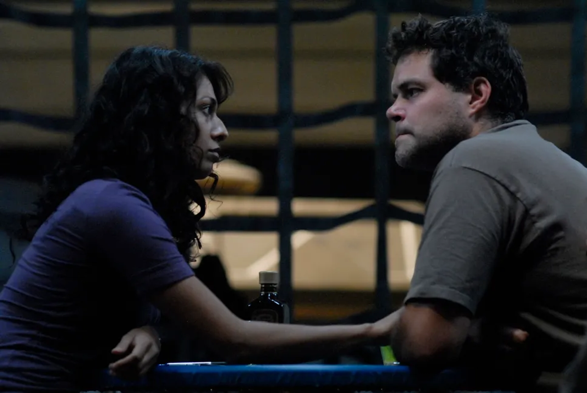 Aaron Douglas and Rekha Sharma in Battlestar Galactica (2004)